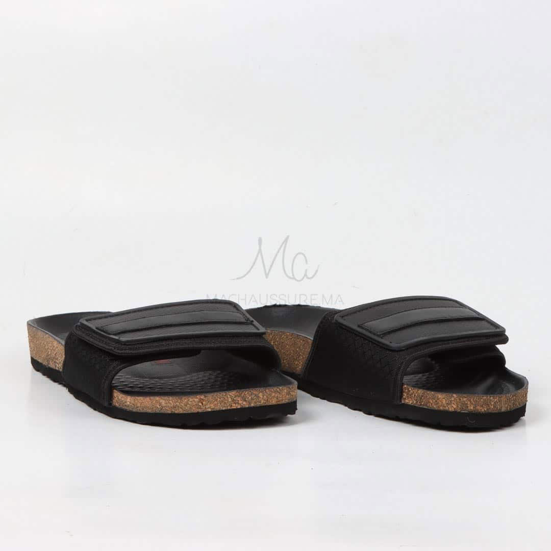 Sandales Plates confortable en Noir.