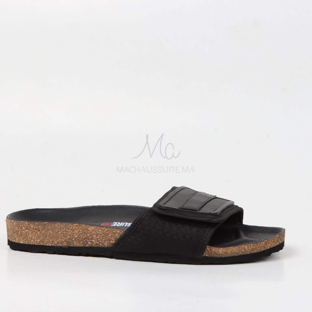 Sandales Plates confortable en Noir.