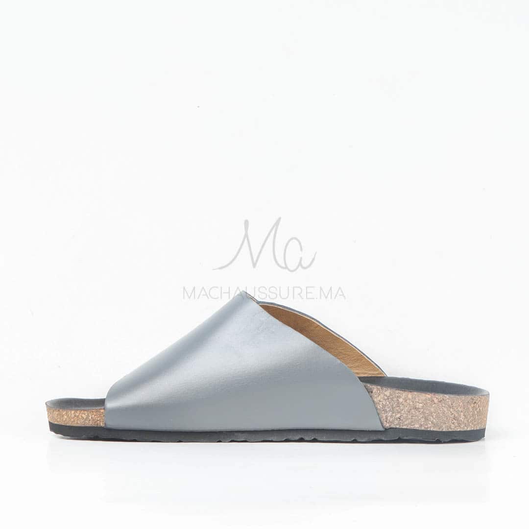 Sandales Homme 100% Cuir en Gris.