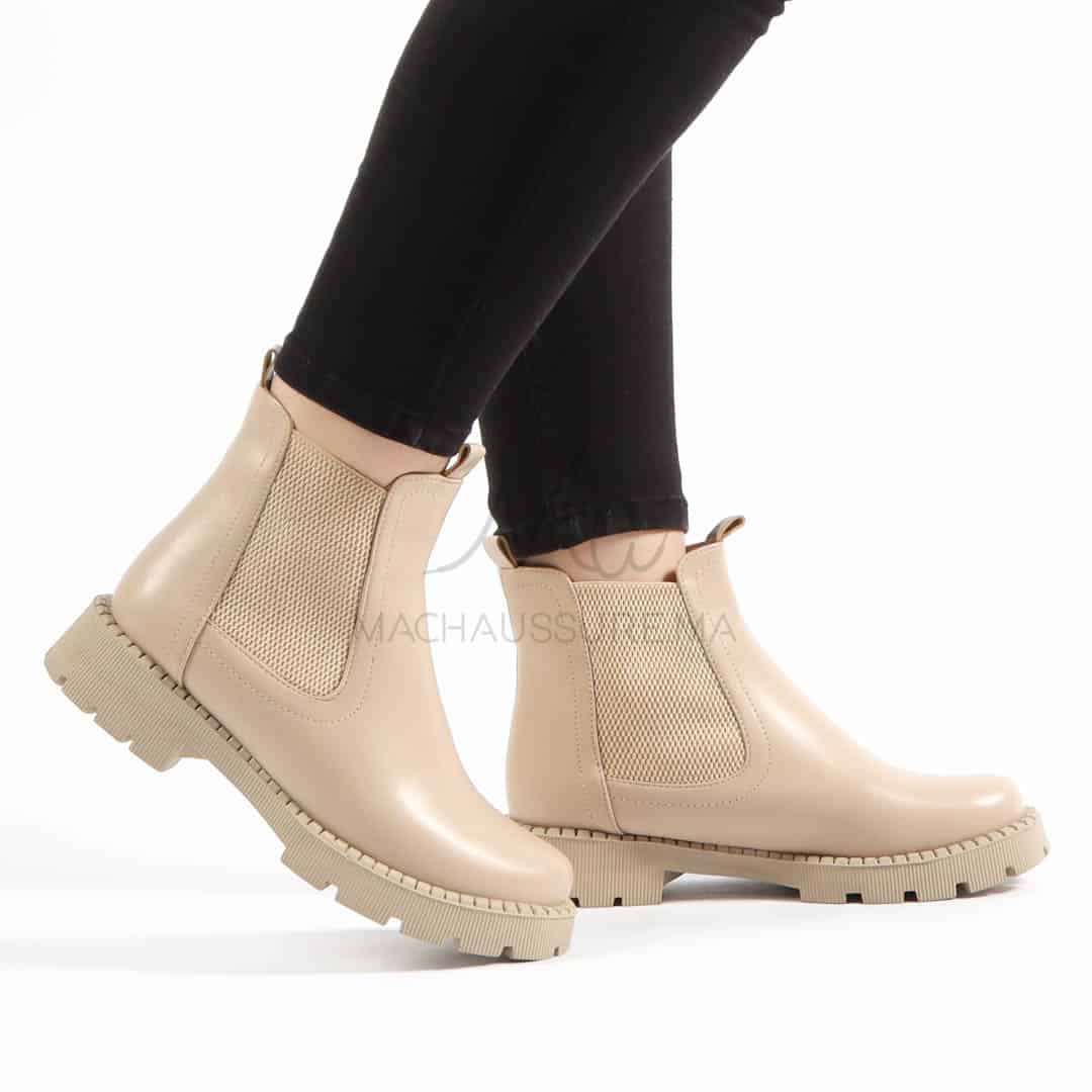 Bocardy – Bottines Femmes en Beige.