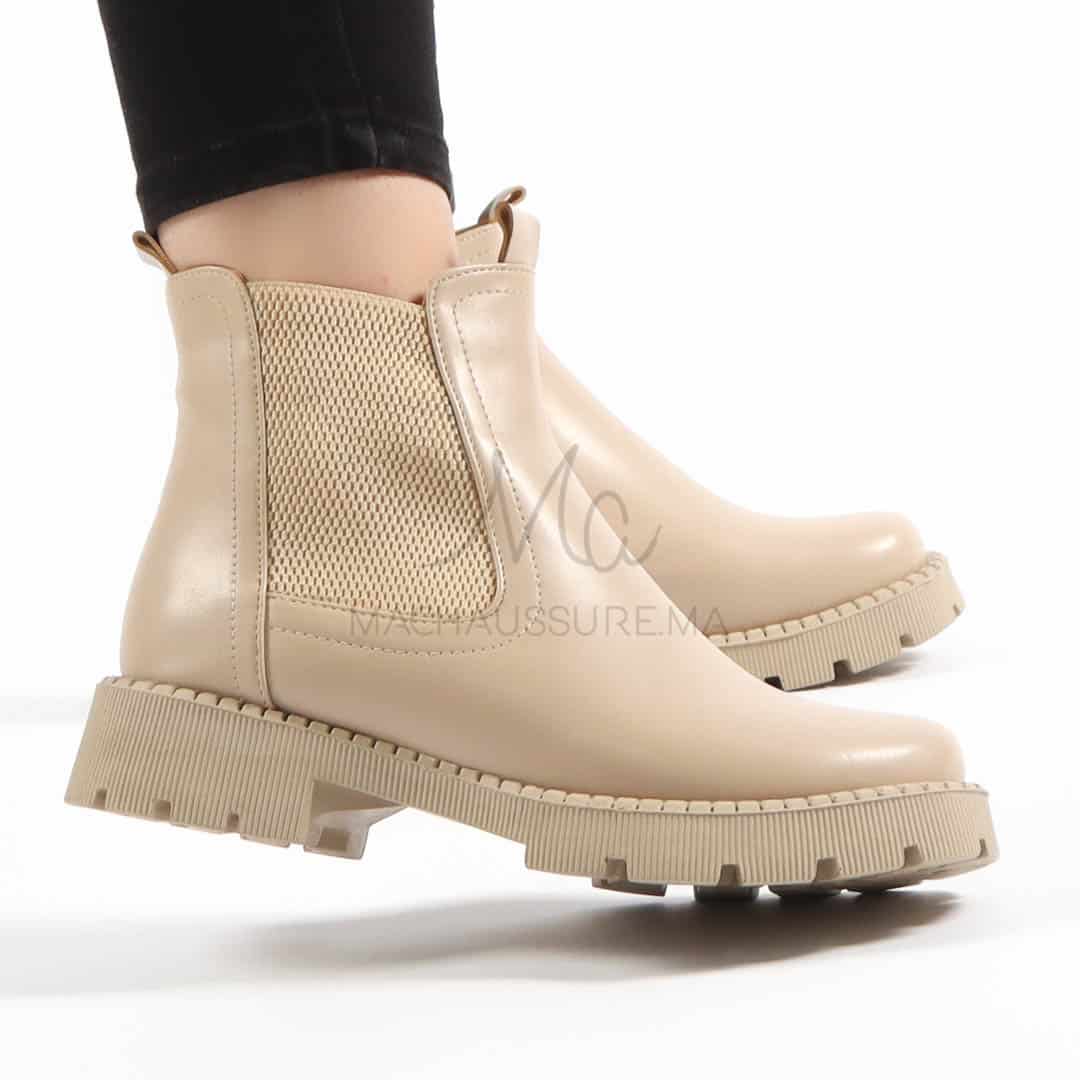 Bocardy – Bottines Femmes en Beige.