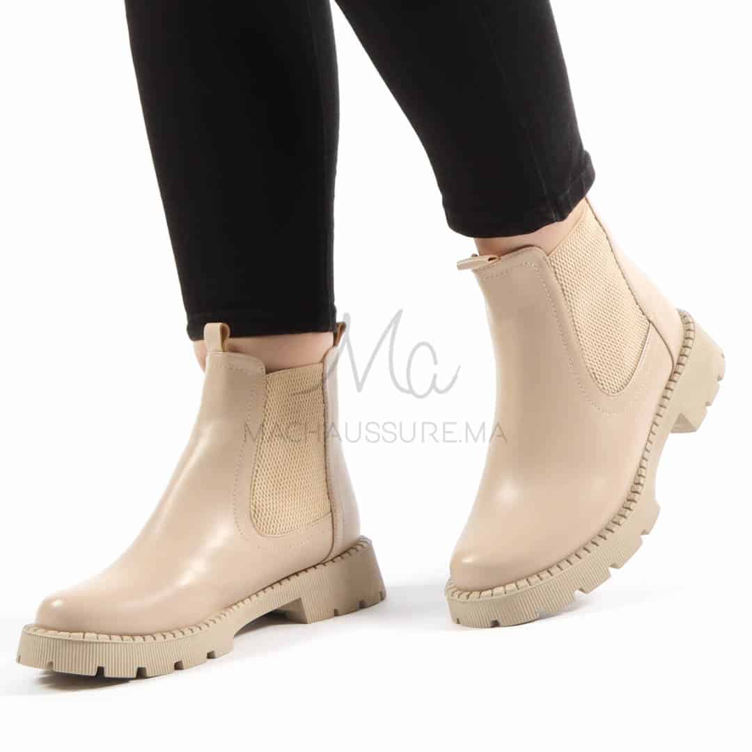 Bocardy – Bottines Femmes en Beige.