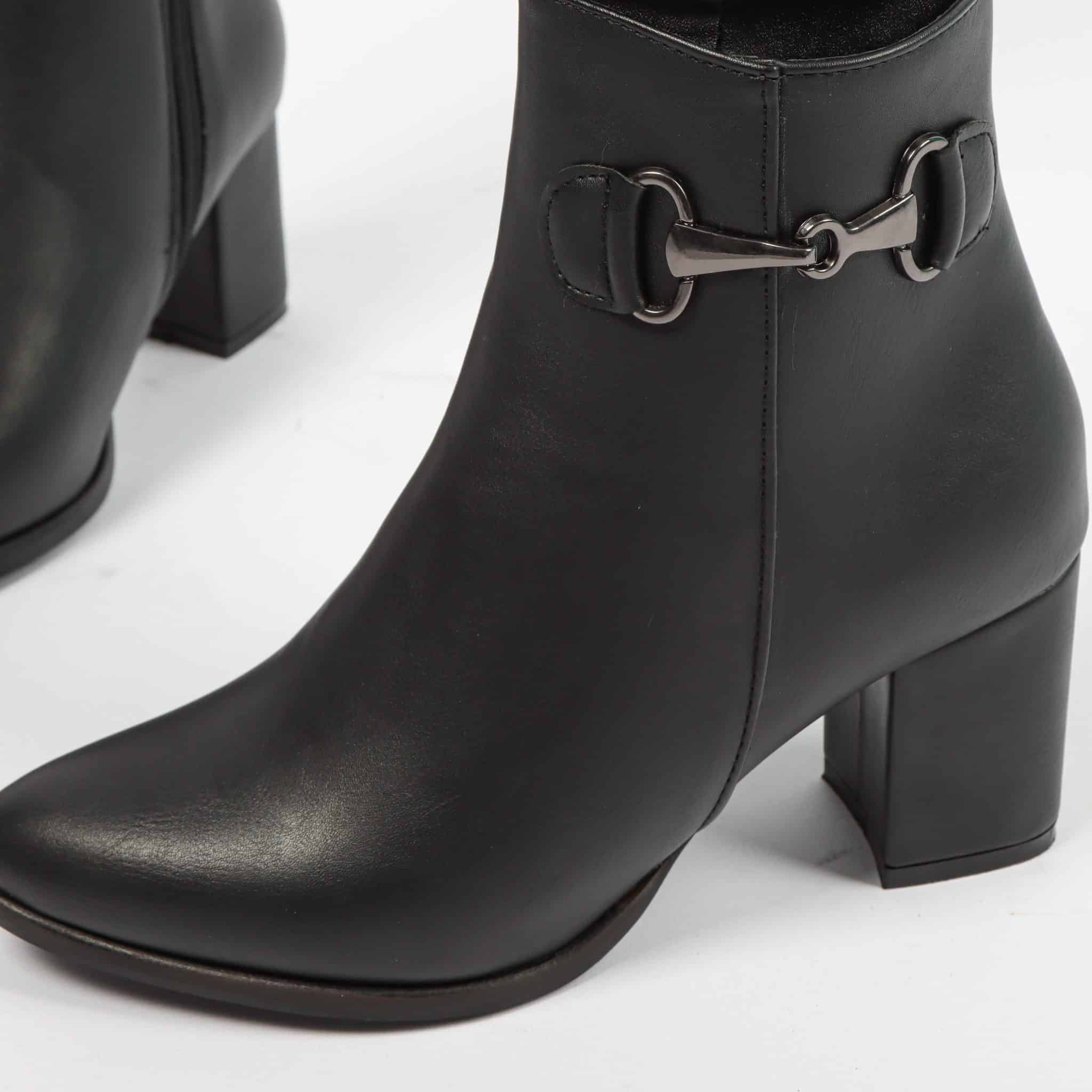 DIANNA - Bottines à Talonen Noir.