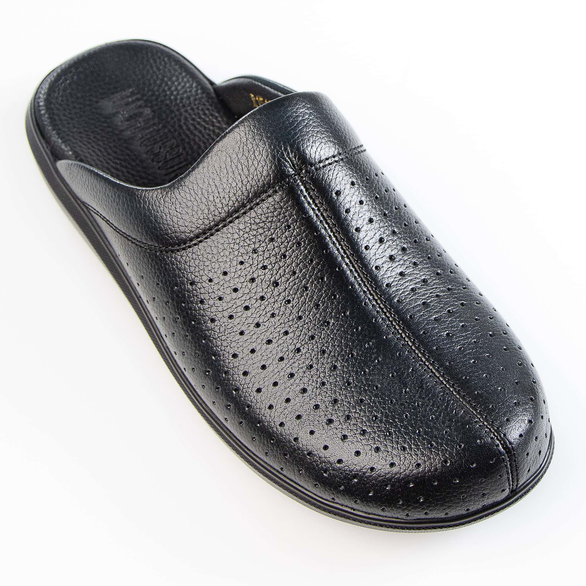 Ortho - Sabots Médical 100% Cuir en Bleu.