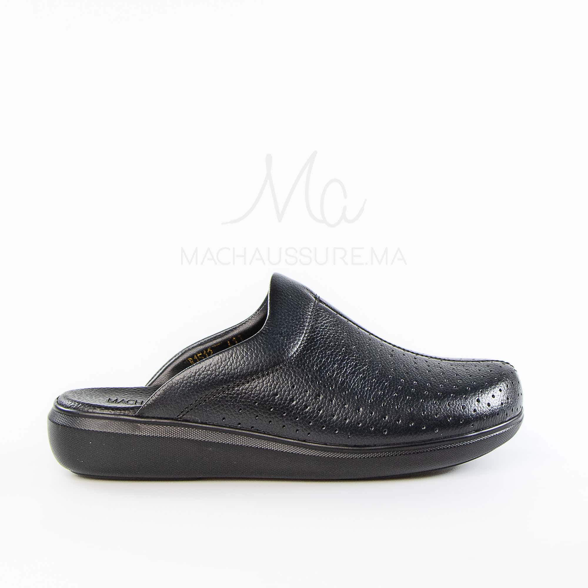 Ortho - Sabots Médical 100% Cuir en Bleu.