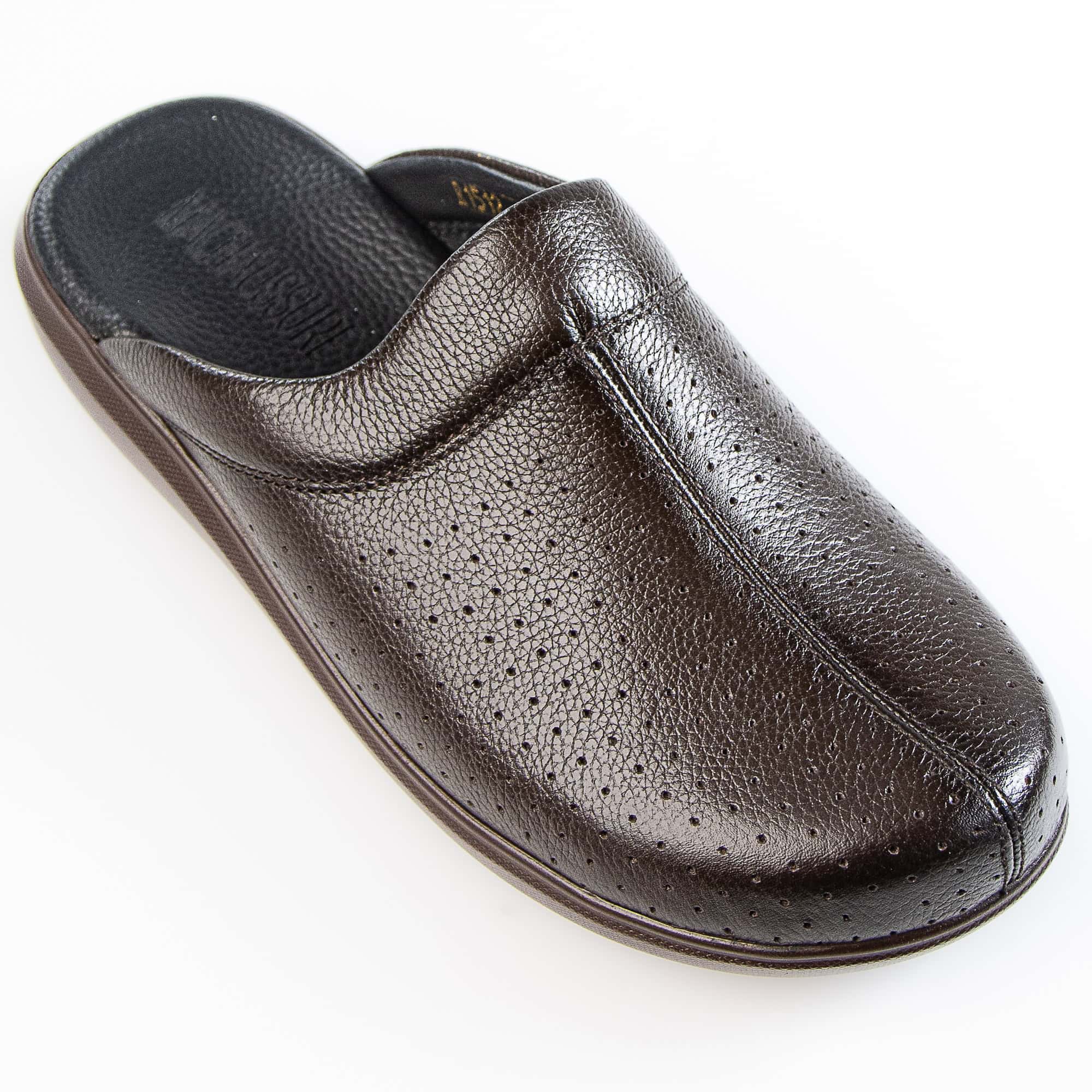 Ortho - Sabots Médical 100% Cuir en Marron.