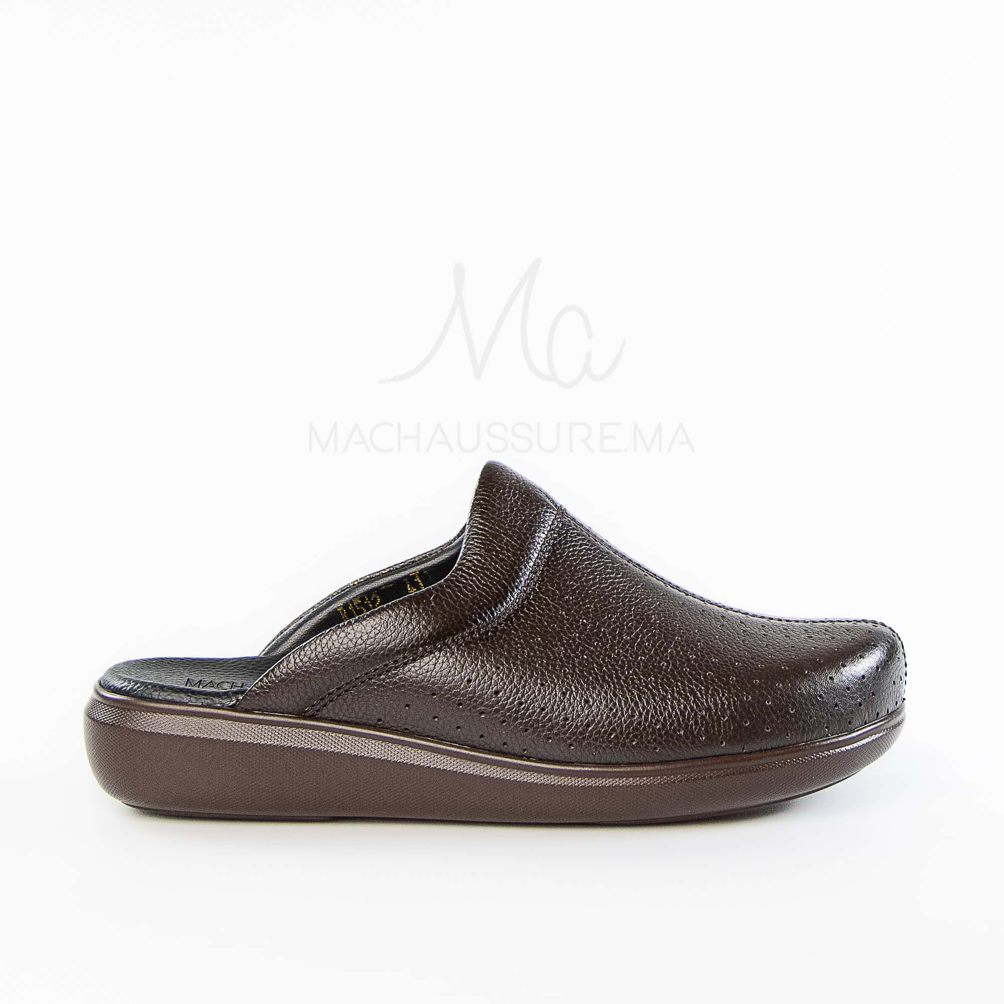 Ortho - Sabots Médical 100% Cuir en Marron.