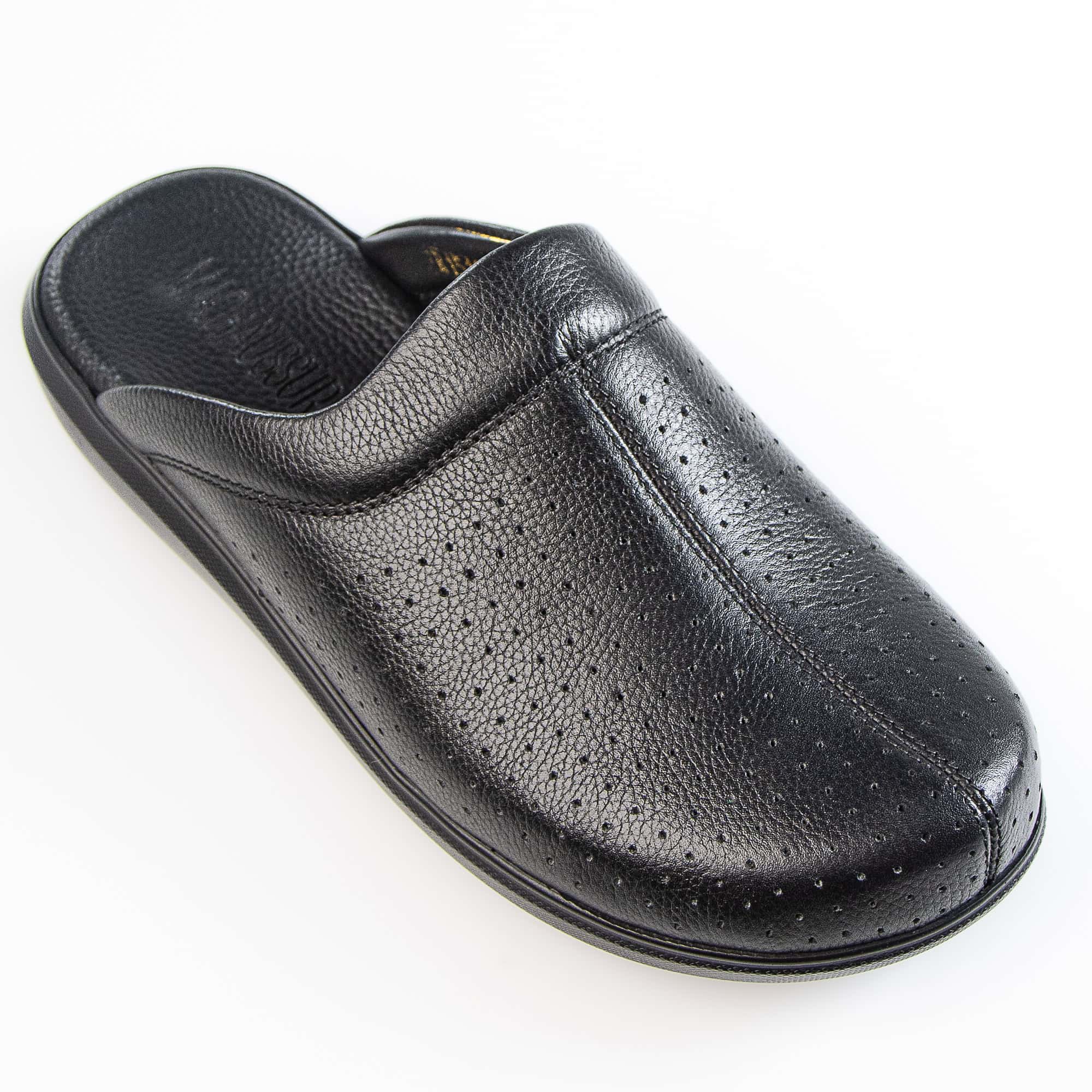 Ortho - Sabots Médical 100% Cuir en Noir.