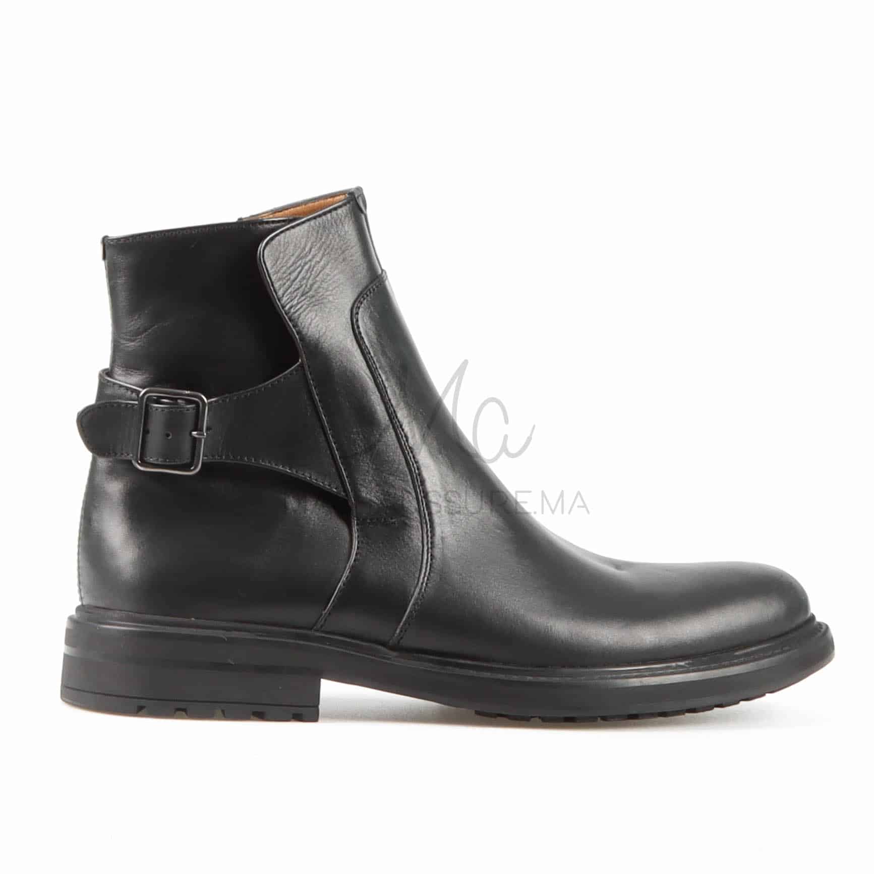Boots Hommes 100% Cuir en Noir.