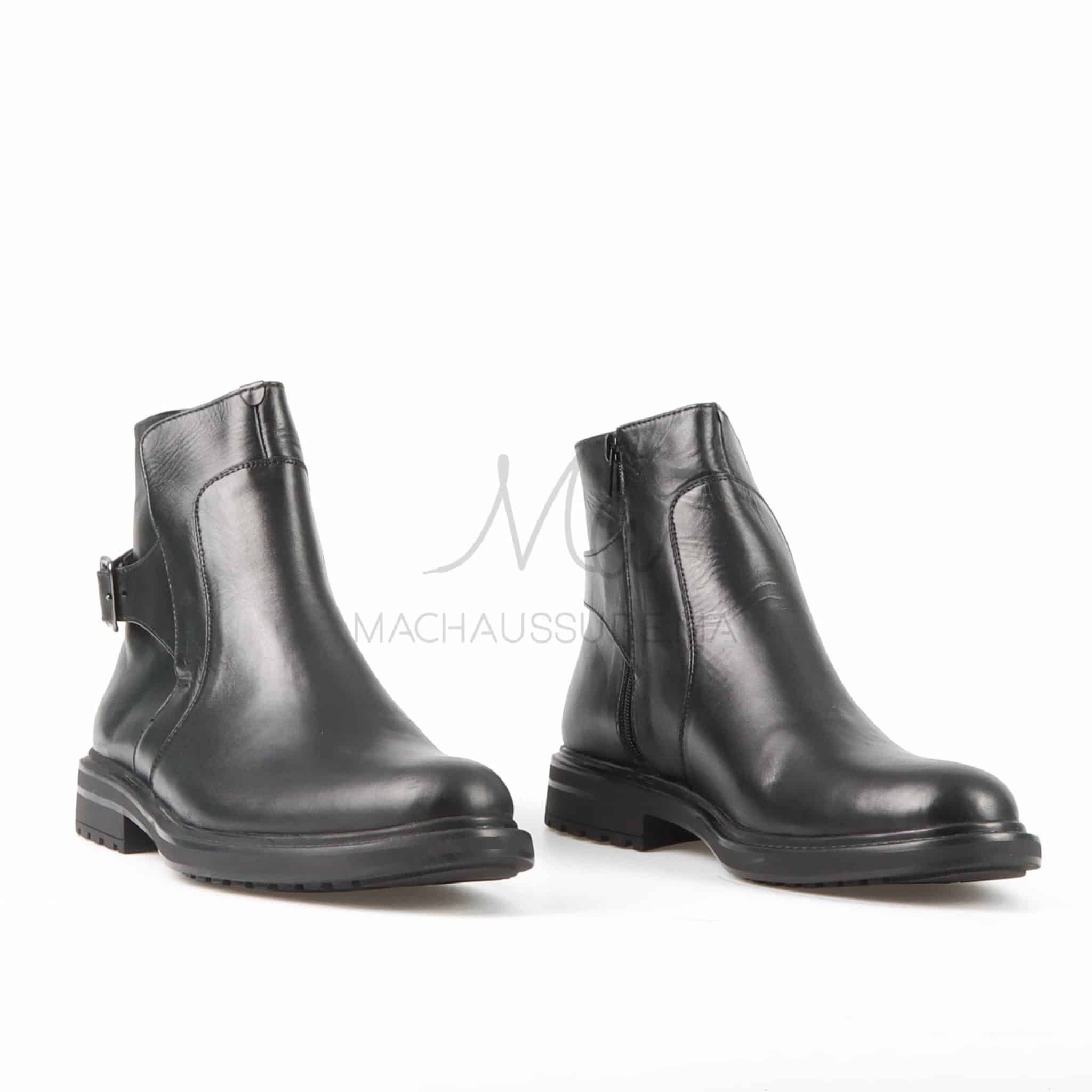 Boots Hommes 100% Cuir en Noir.