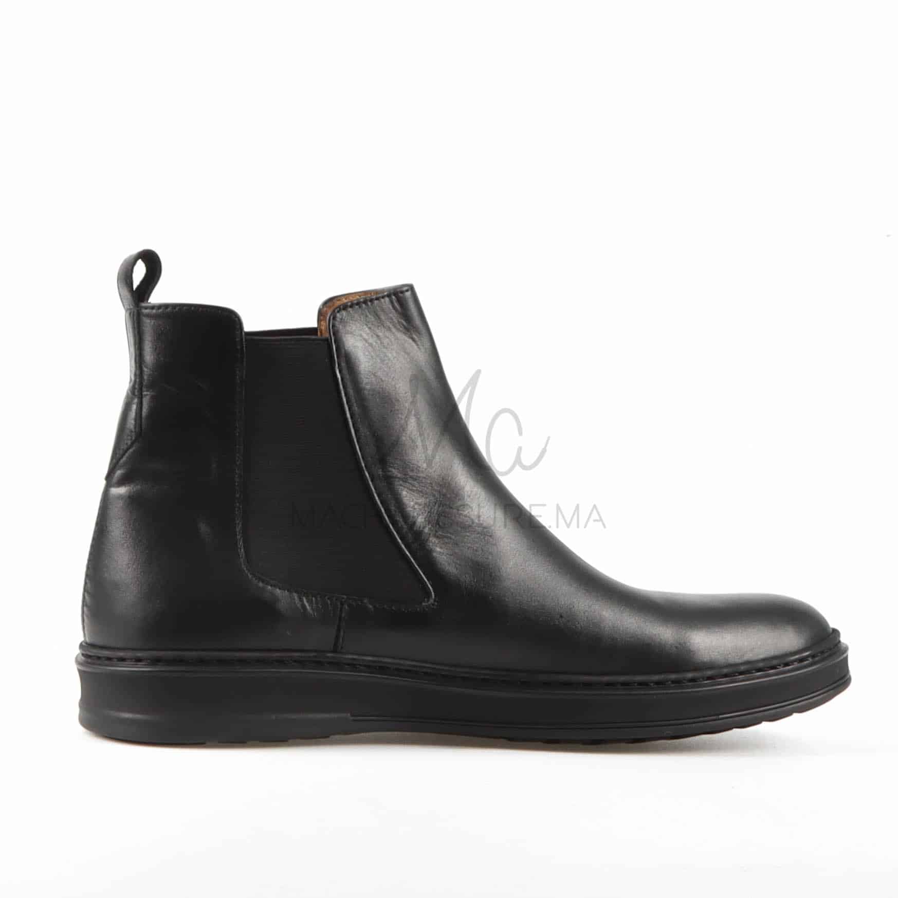 Boots Hommes 100% Cuir en Noir.