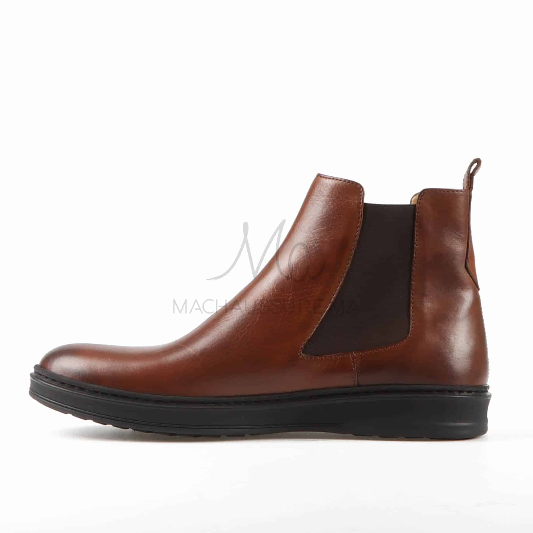 Boots Hommes 100% Cuir en Tabac.