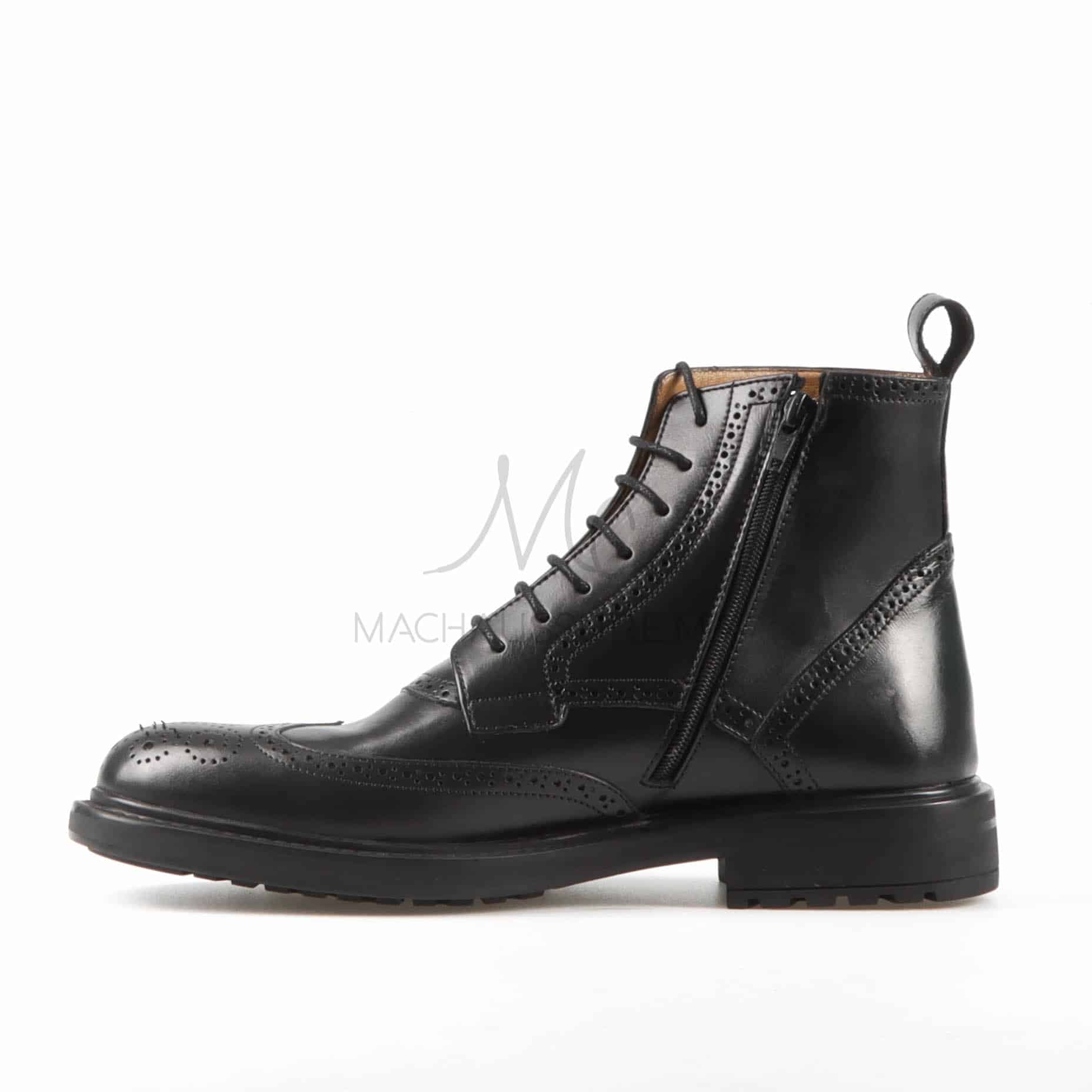 Boots Hommes 100% Cuir en Noir.