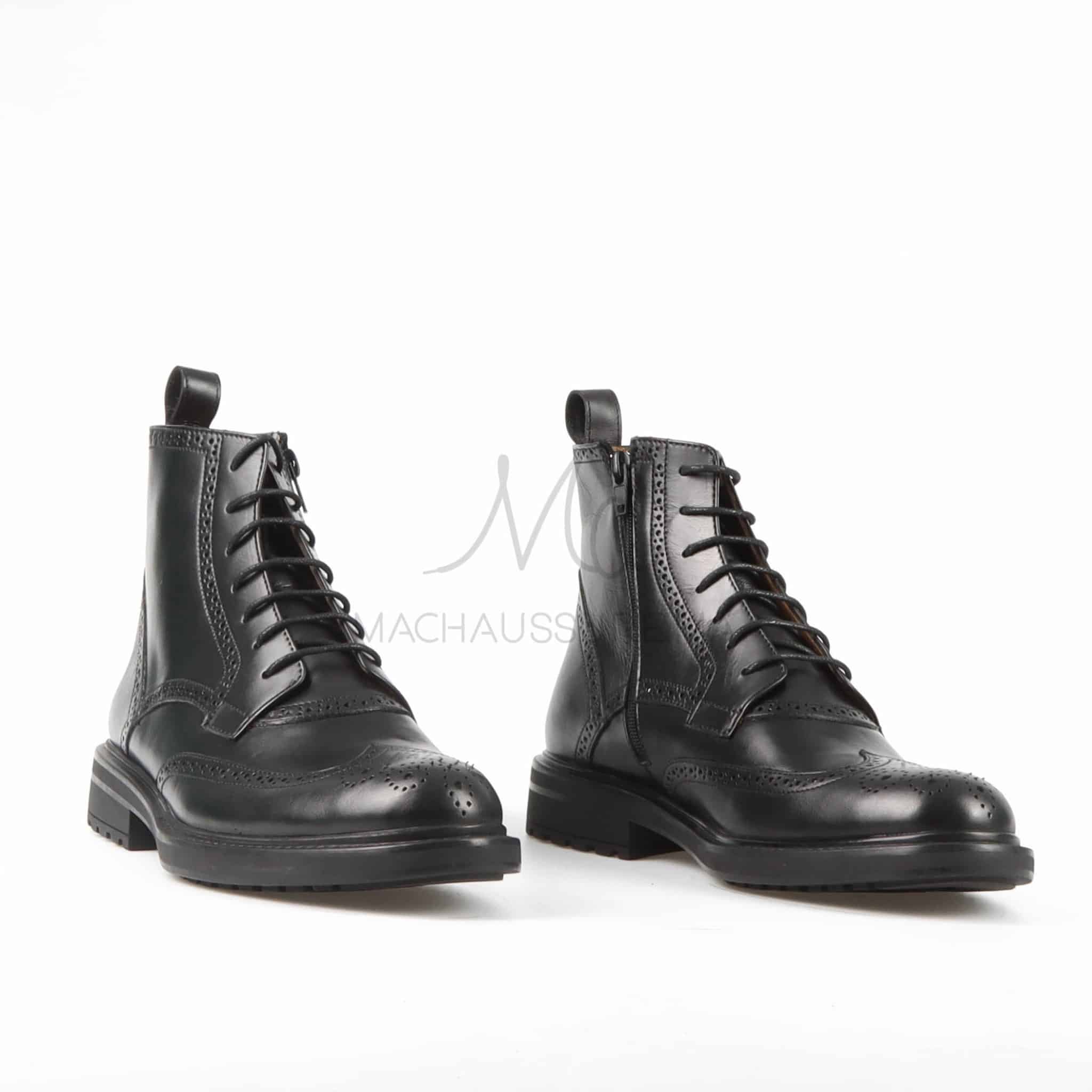 Boots Hommes 100% Cuir en Noir.
