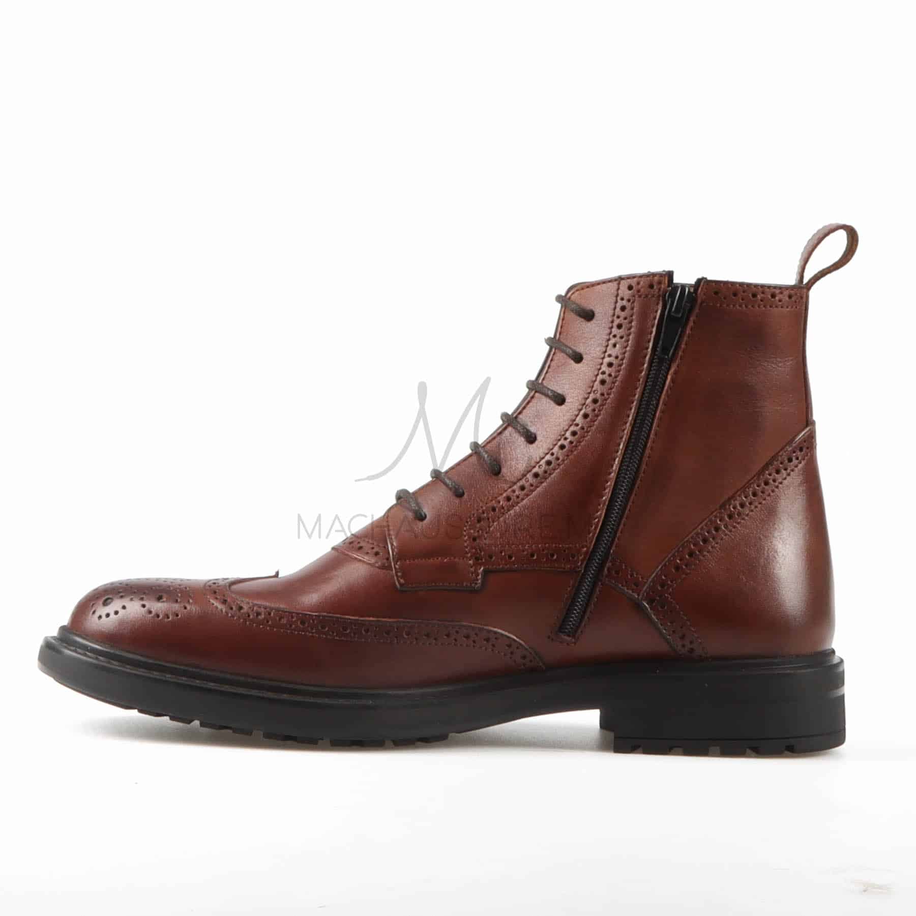 Boots Hommes 100% Cuir en Tabac.