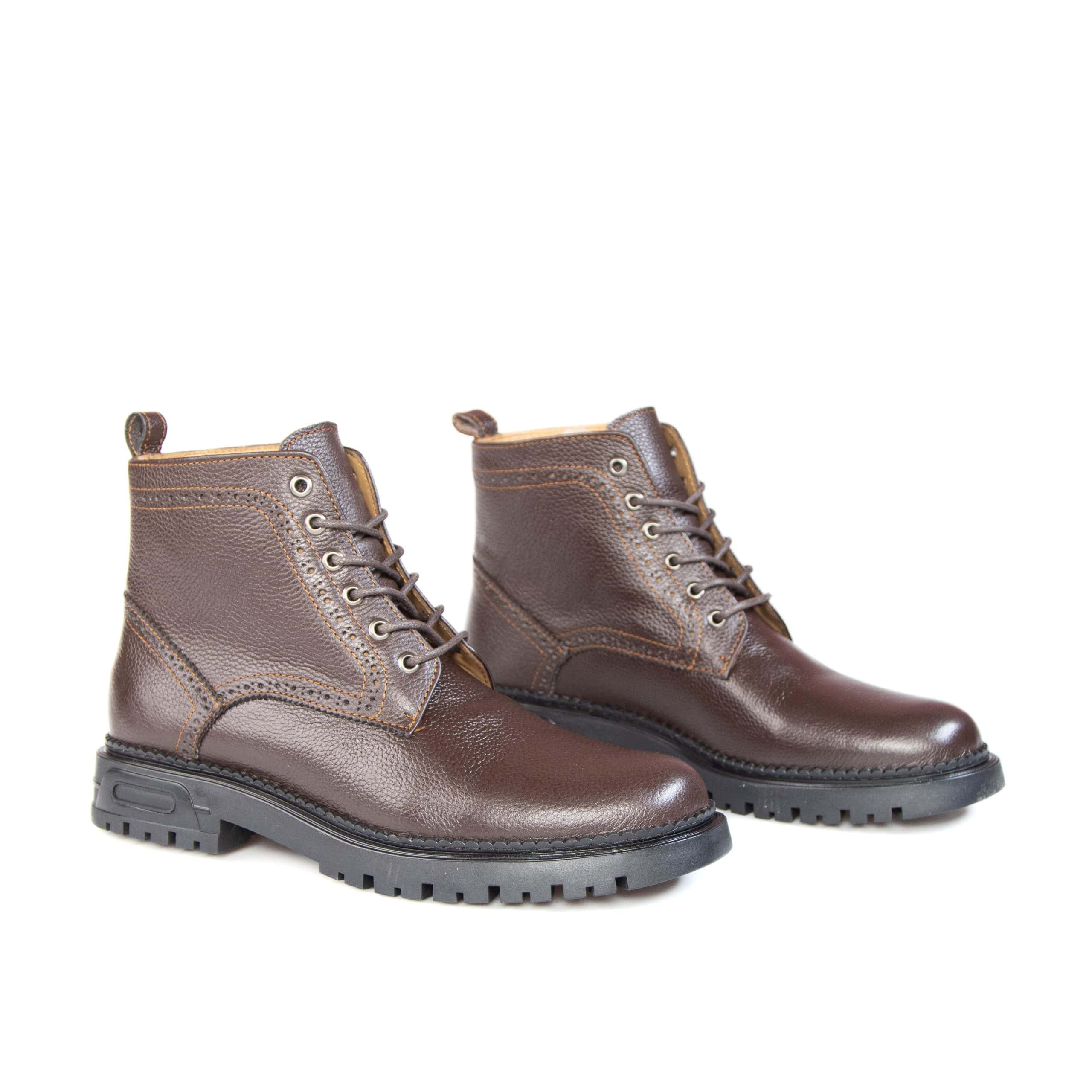 Mazen – Boots Hommes 100% Cuir – Marron.