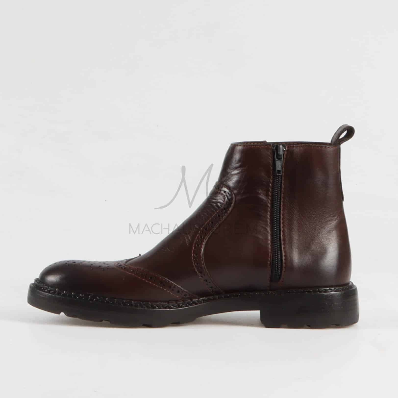Boots Hommes 100% Cuir en Marron.