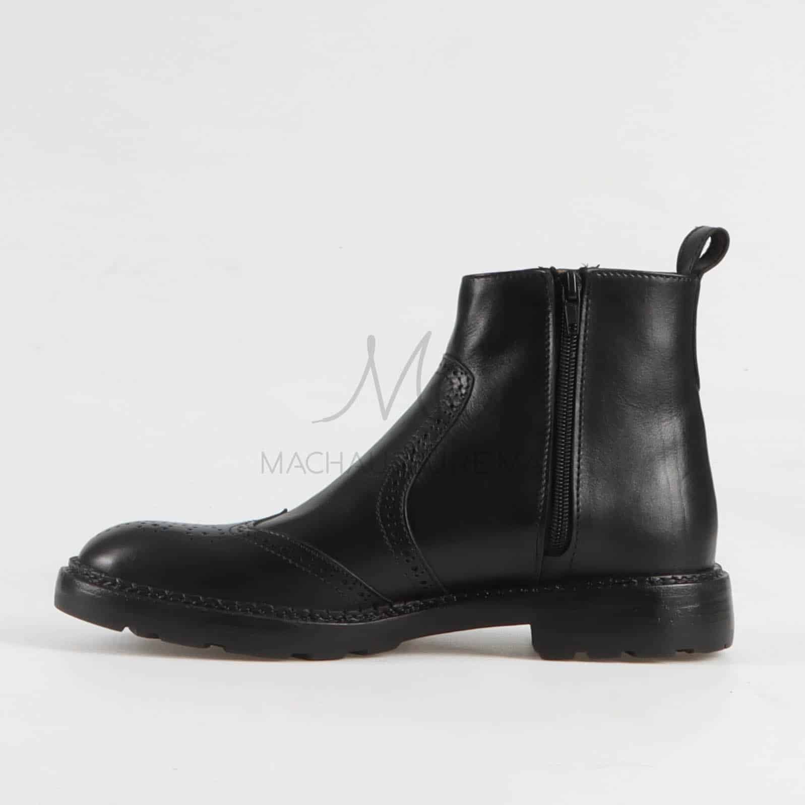 Boots Hommes 100% Cuir En Noir.