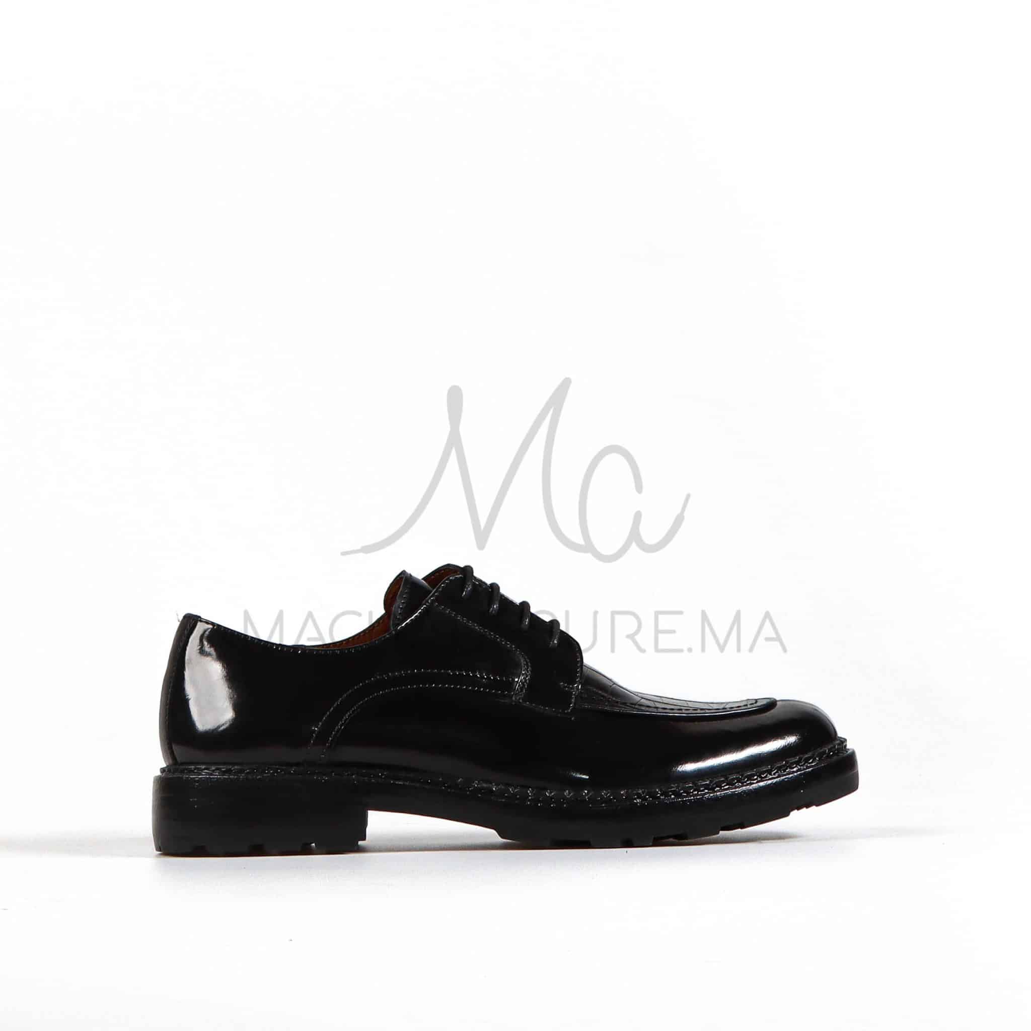 Croc Luxe - Chaussures de ville cuir en Noir.
