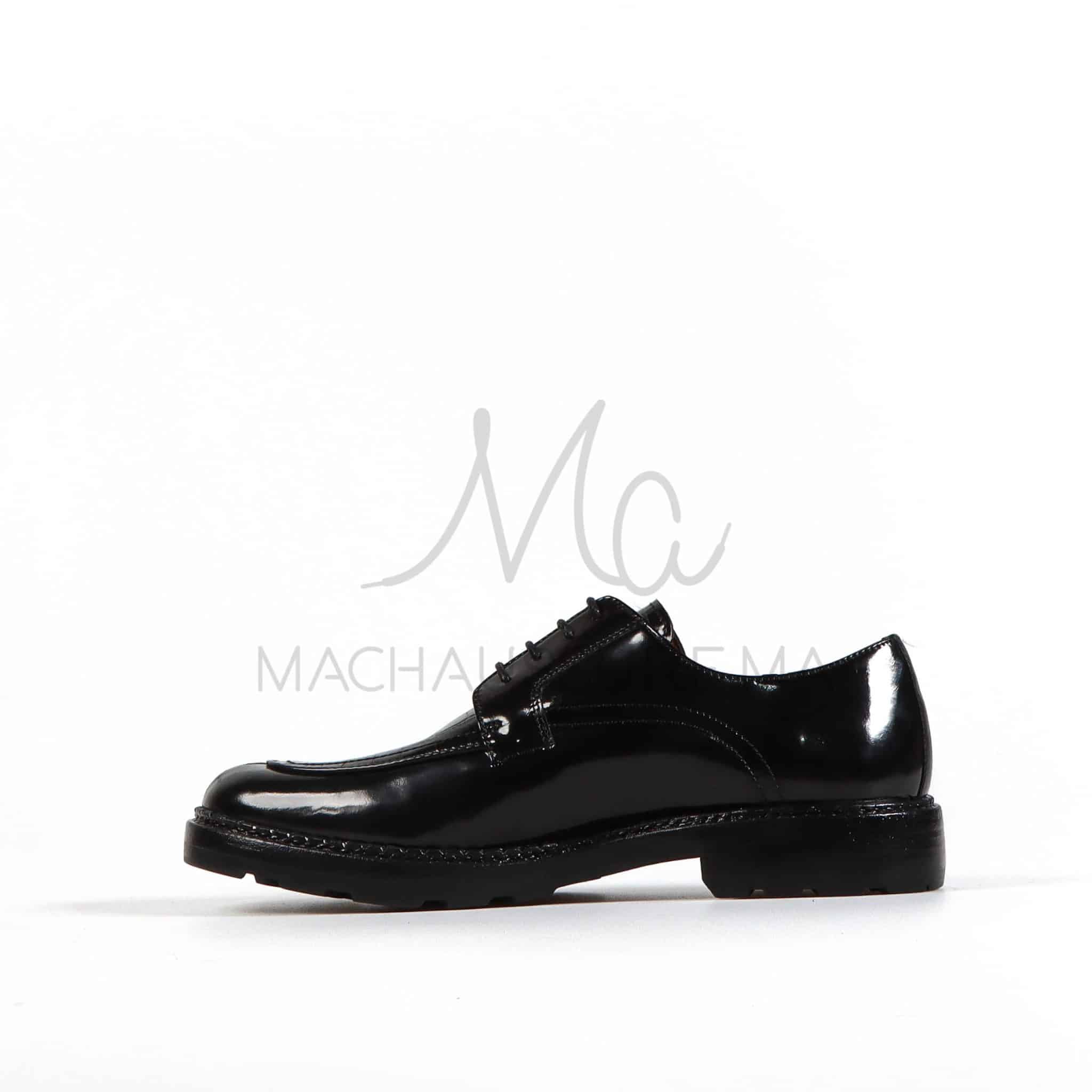 Croc Luxe - Chaussures de ville cuir en Noir.