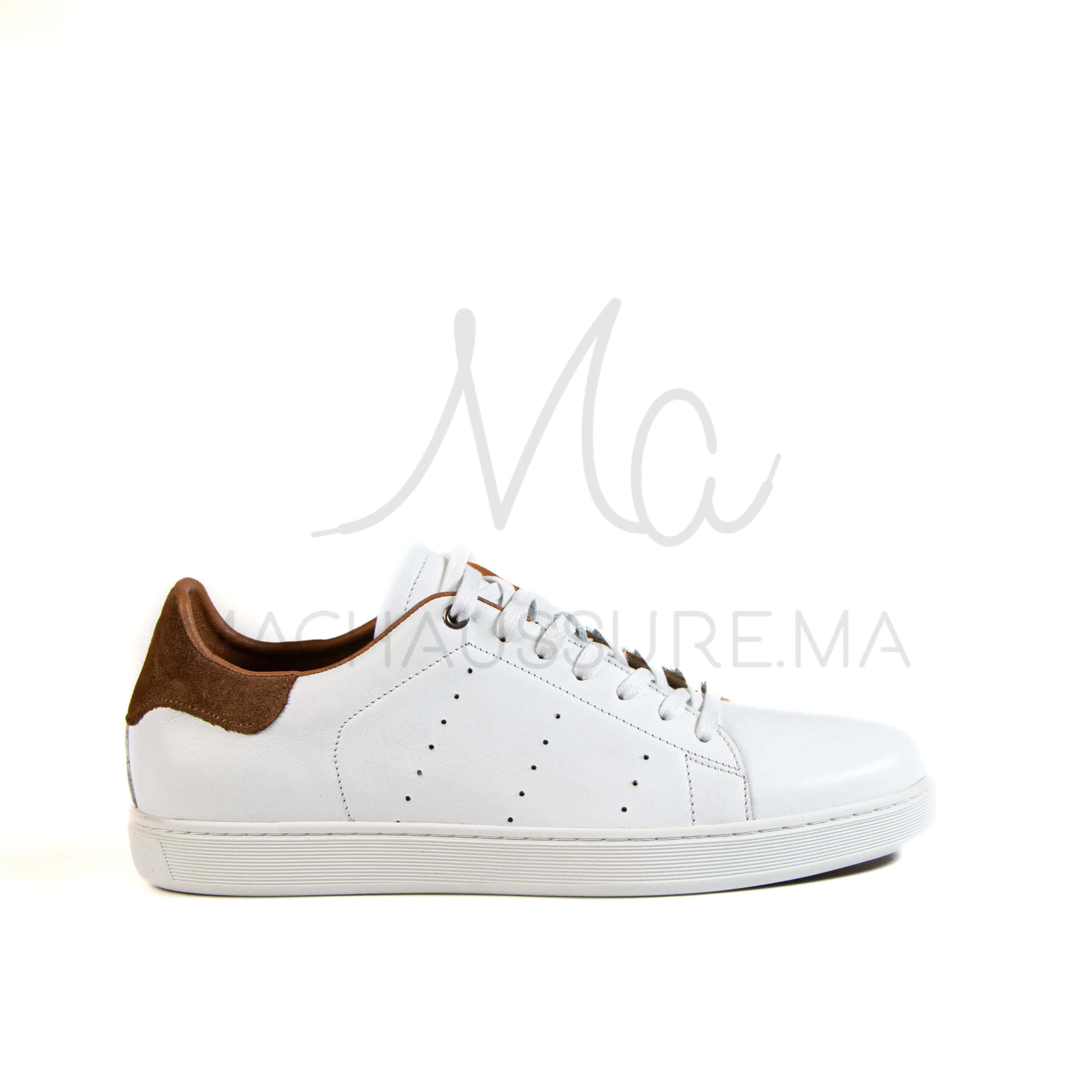 Magnat – Baskets hommes en cuir Blanc.
