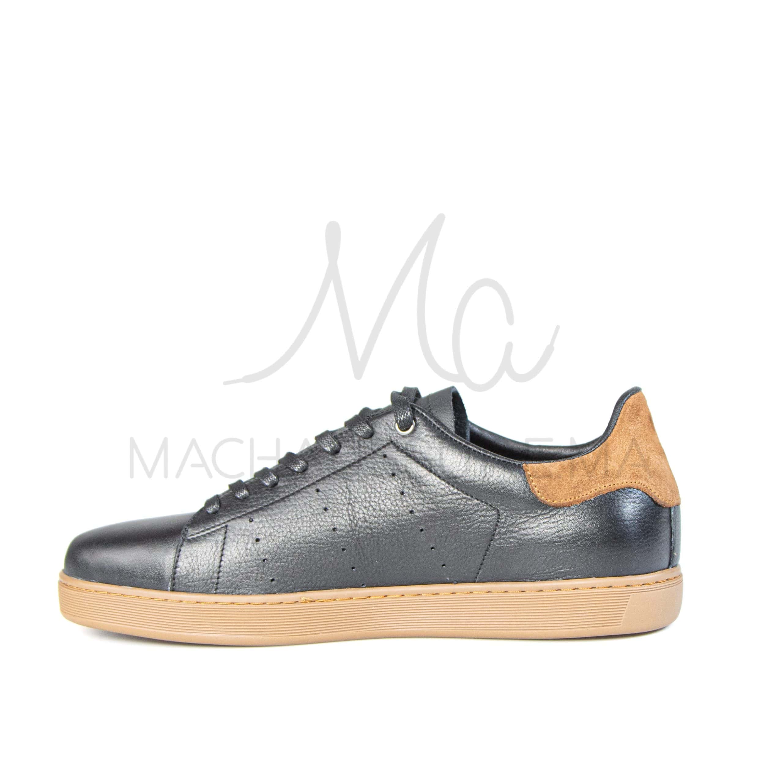 Magnat – Baskets hommes en cuir Noir.