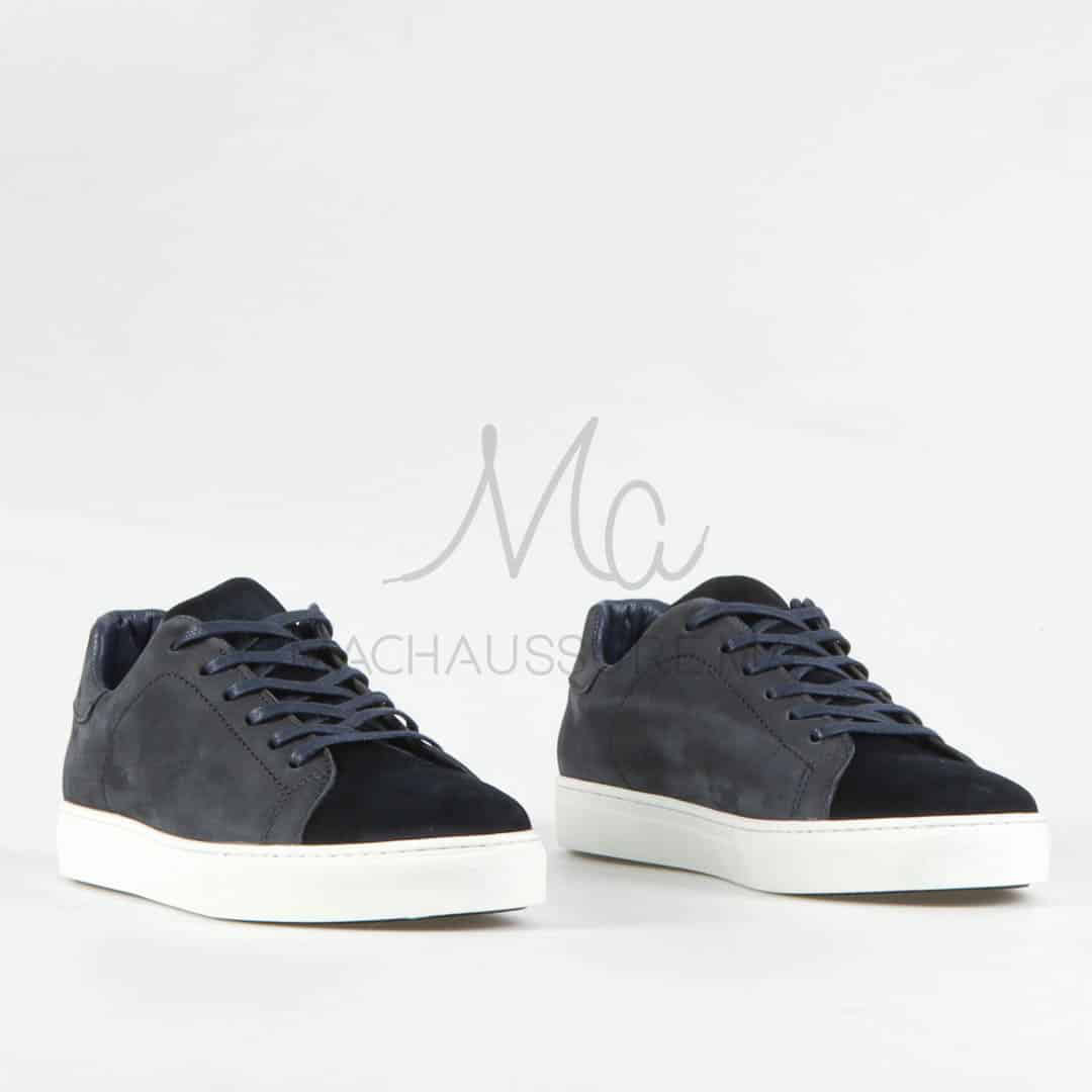 Elite – Baskets hommes en cuir Bleu marine.