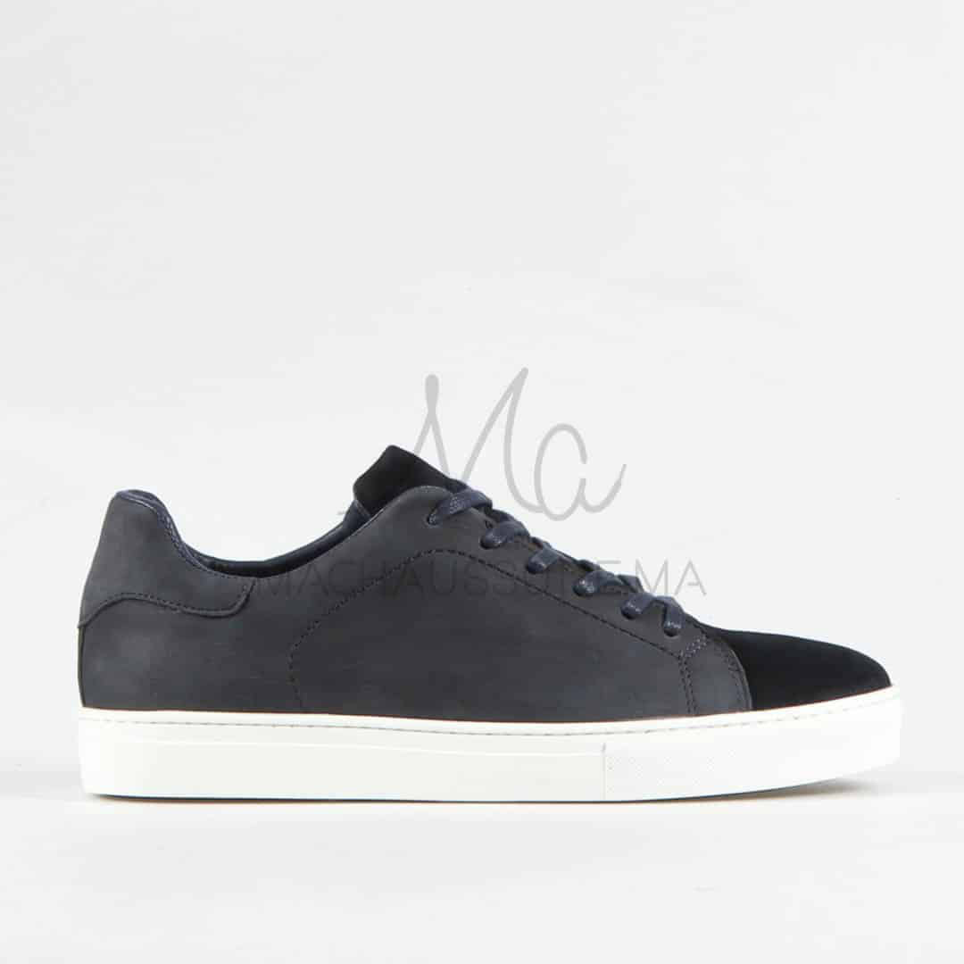 Elite – Baskets hommes en cuir Bleu marine.