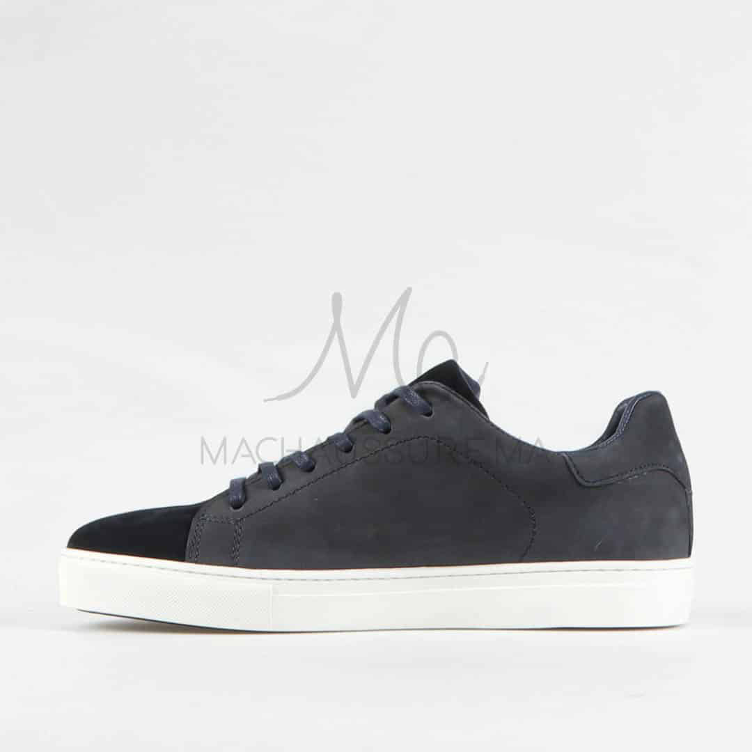 Elite – Baskets hommes en cuir Bleu marine.