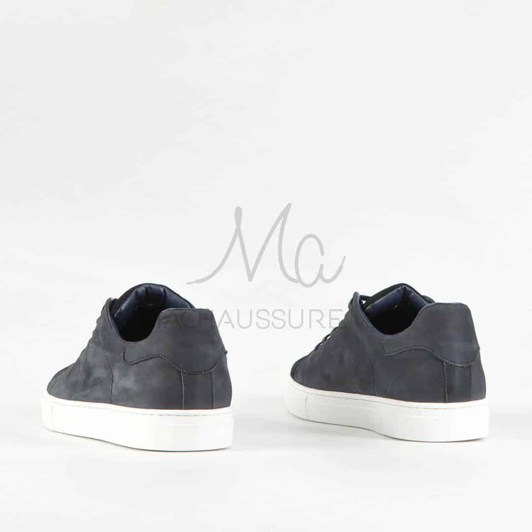 Elite – Baskets hommes en cuir Bleu marine.