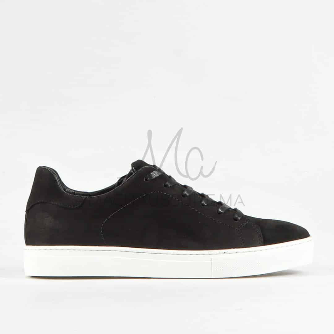 Elite – Baskets hommes en cuir Noir.