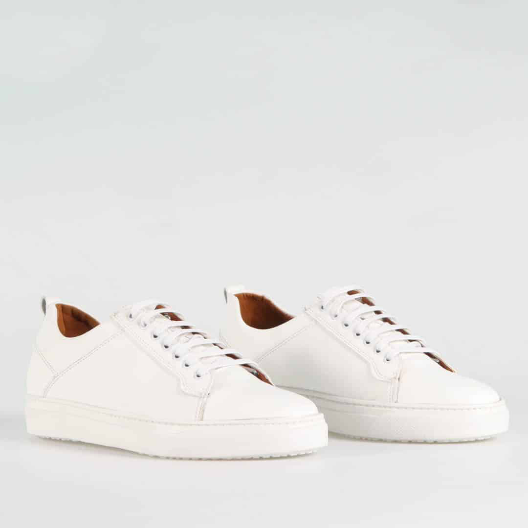 Matis – Baskets Hommes Cuir en Blanc.