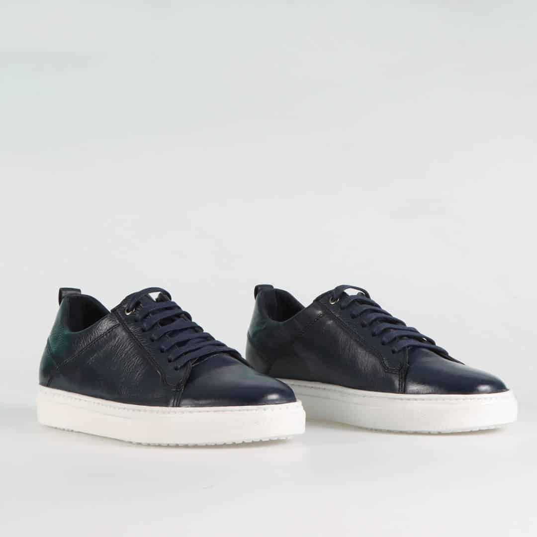 Matis – Baskets Hommes Cuir en Bleu.