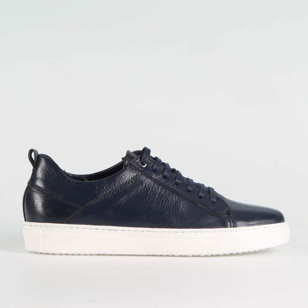 Matis – Baskets Hommes Cuir en Bleu.
