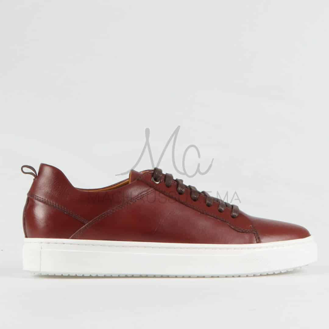 Matis – Baskets Hommes Cuir en Marron.