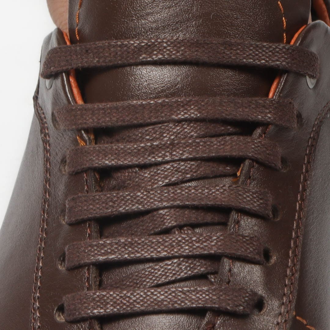 CityStroll - Baskets Hommes 100% Cuir – Marron.