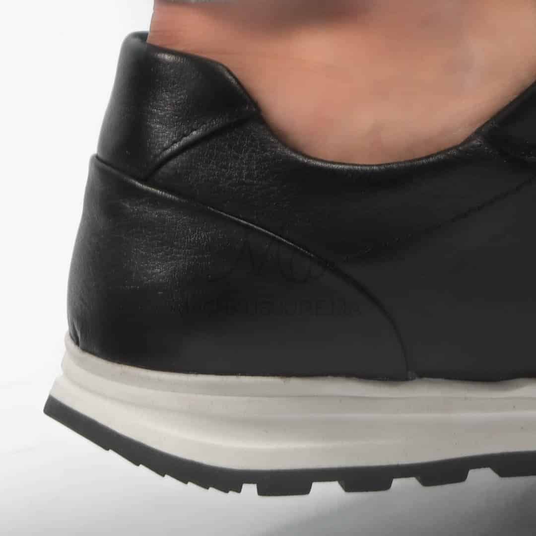 CityStroll - Baskets Hommes 100% Cuir – Noir.