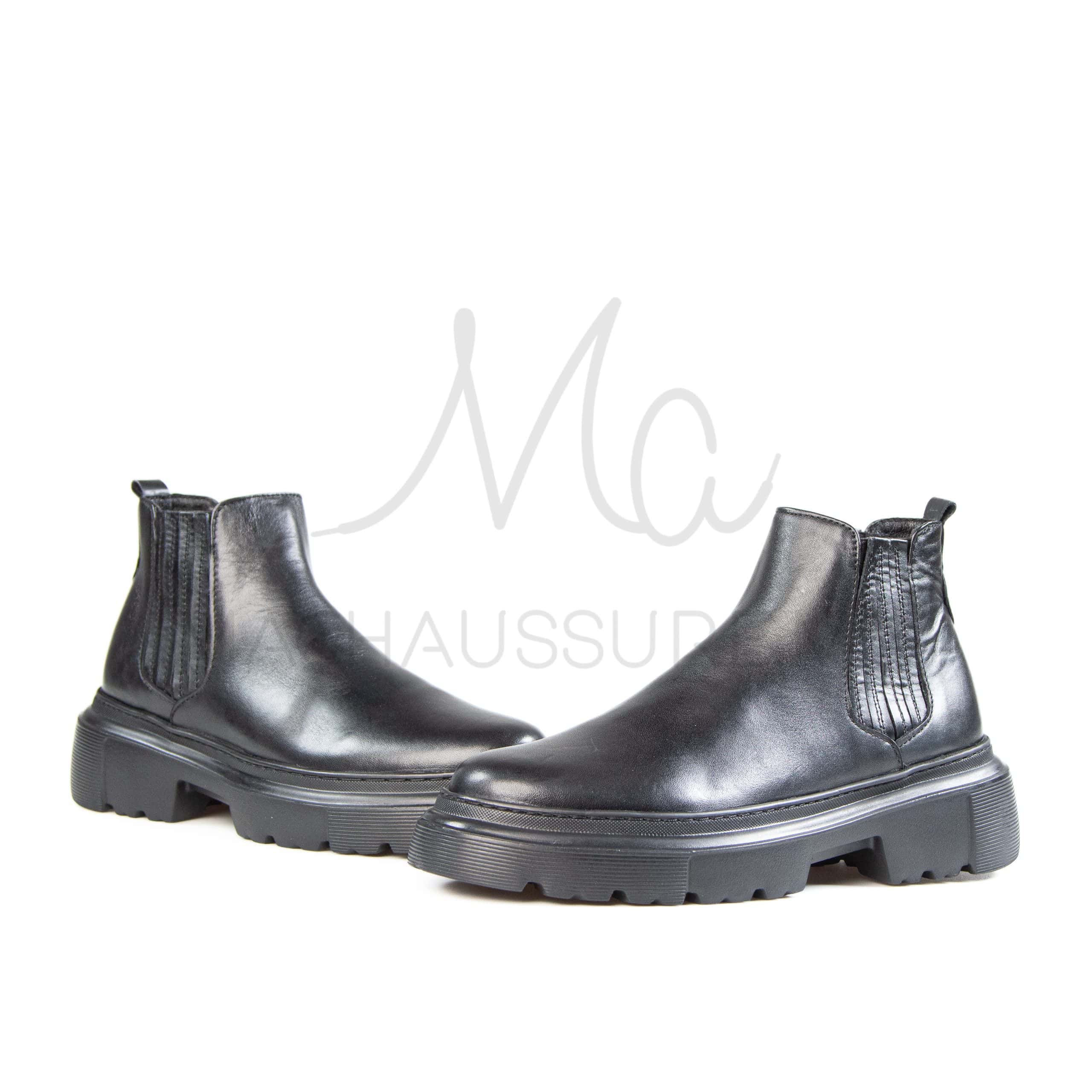 Anton – Boots Hommes en Noir.