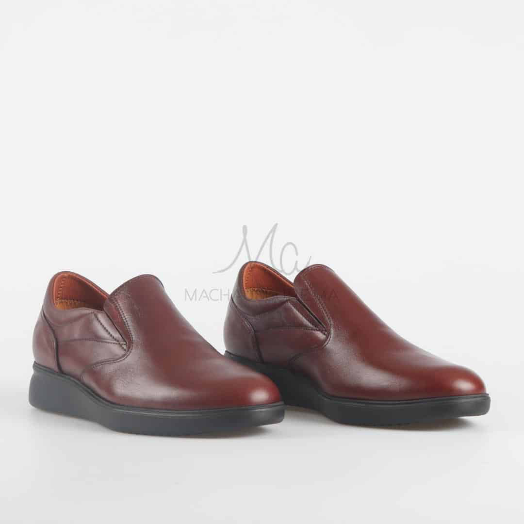 BLACKWAY – Mocassin confort en cuir souple Marron.