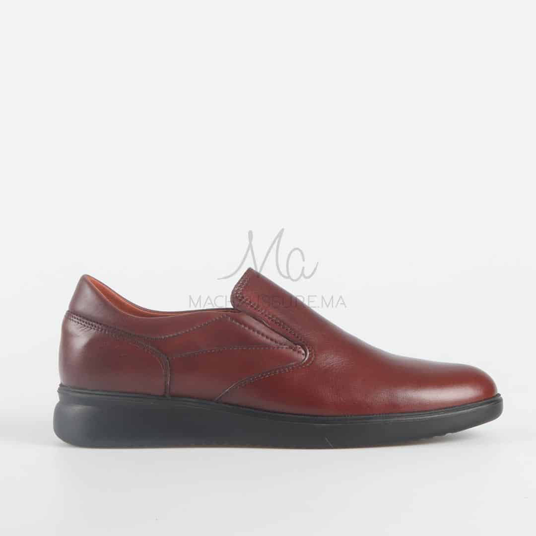 BLACKWAY – Mocassin confort en cuir souple Marron.