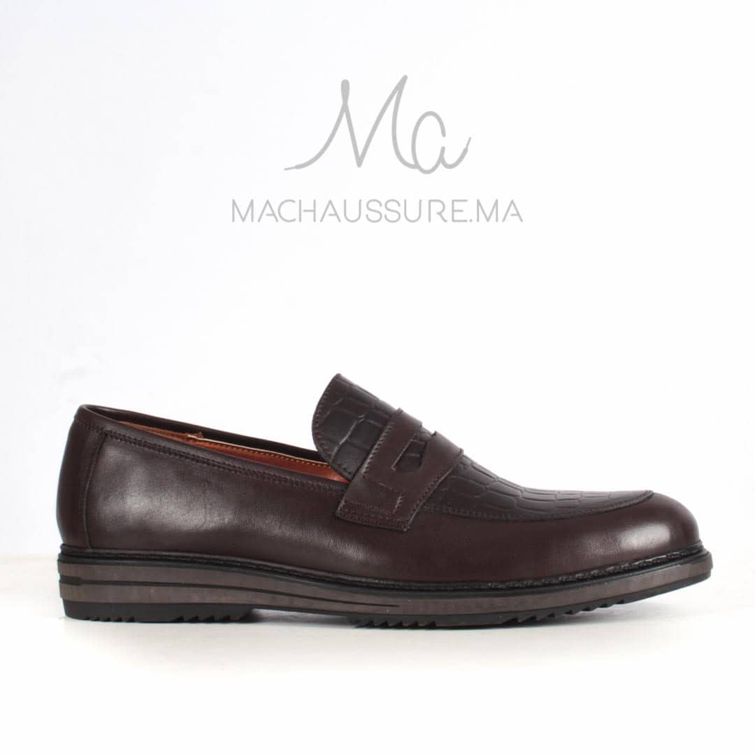 ALBURQUE - Chaussure de ville en Marron.