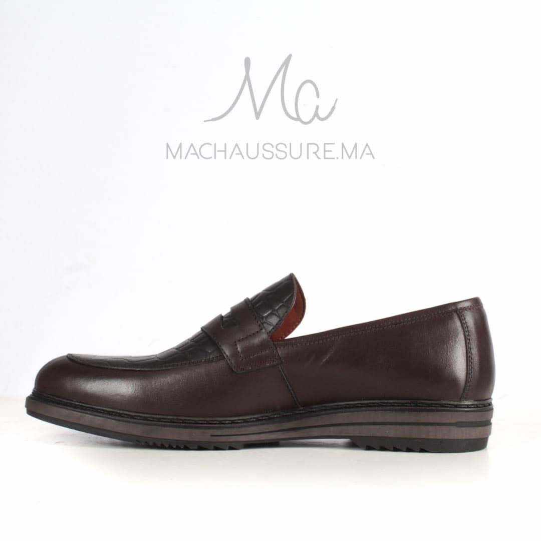 ALBURQUE - Chaussure de ville en Marron.