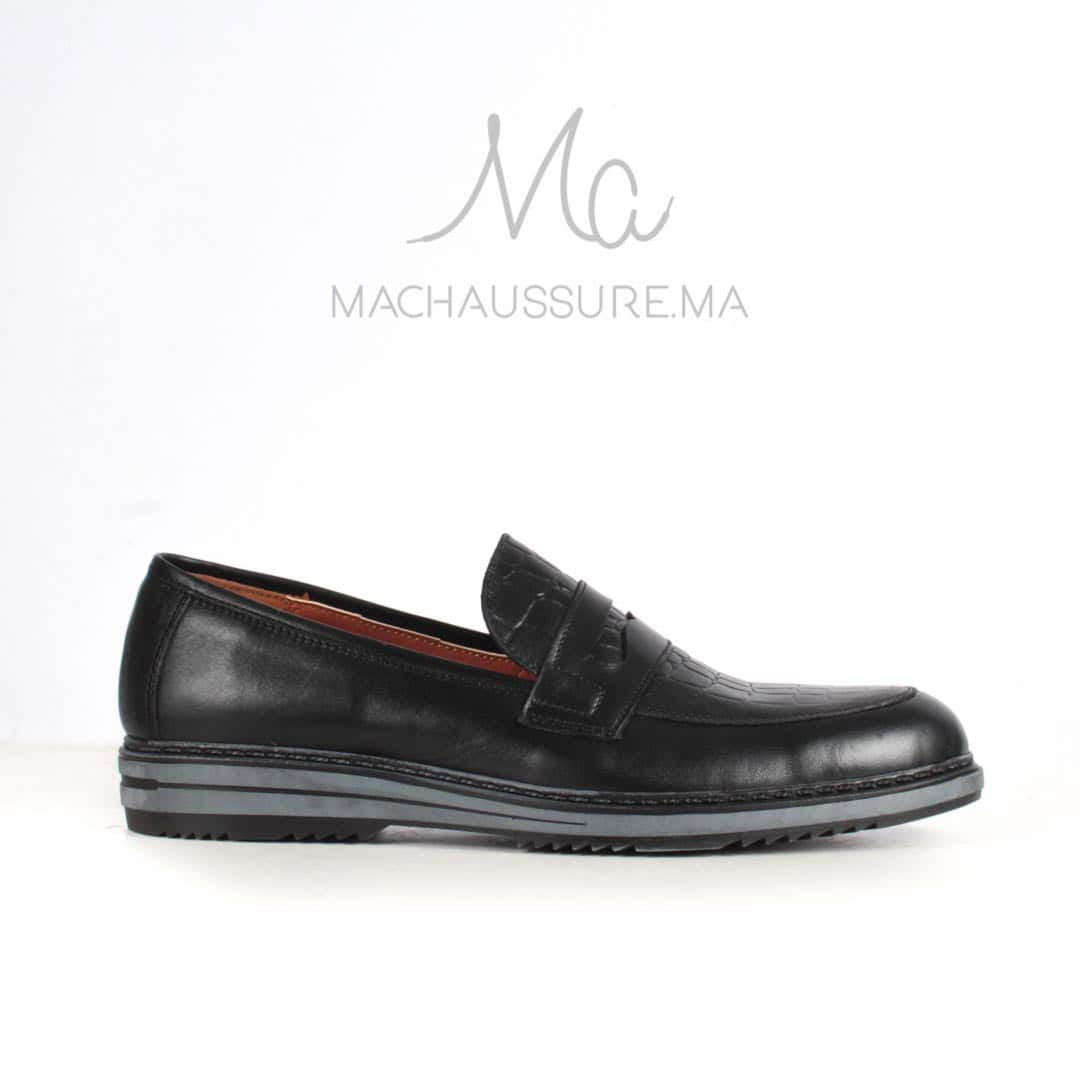 ALBURQUE - Chaussure de ville en noir.