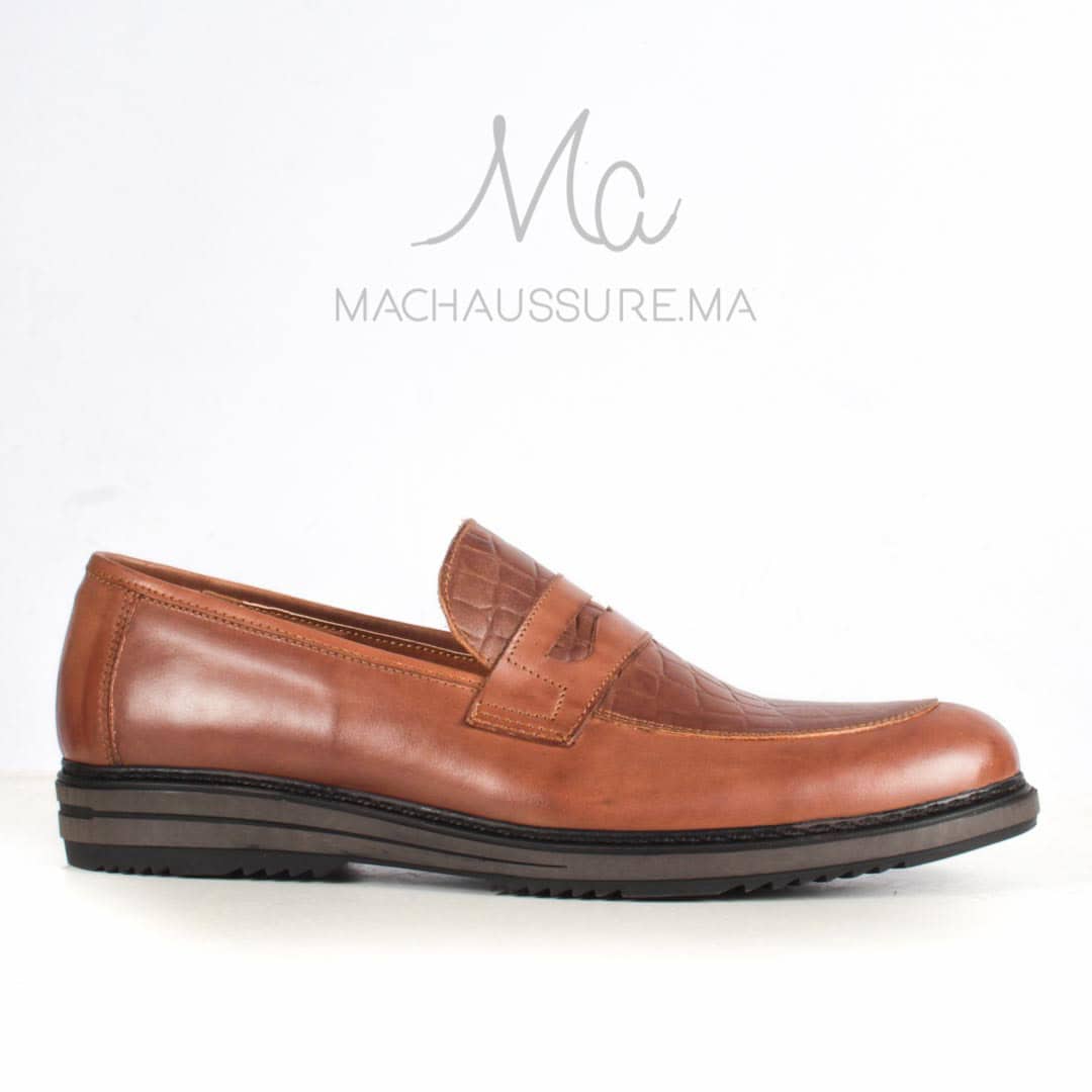 ALBURQUE - Chaussure de ville en Tabac.