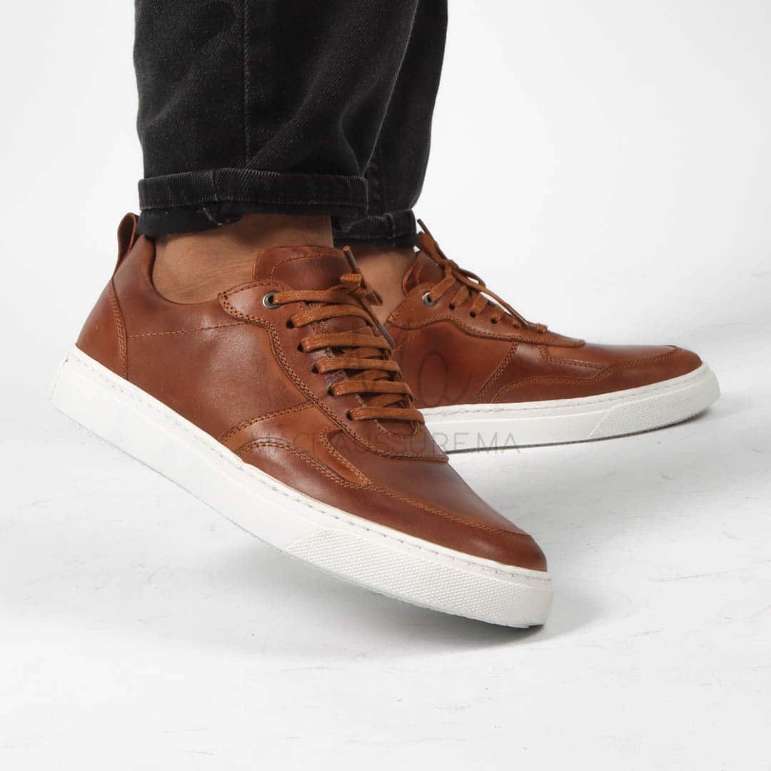 Uliva - Chaussures de ville Hommes Cuir en Tabac.