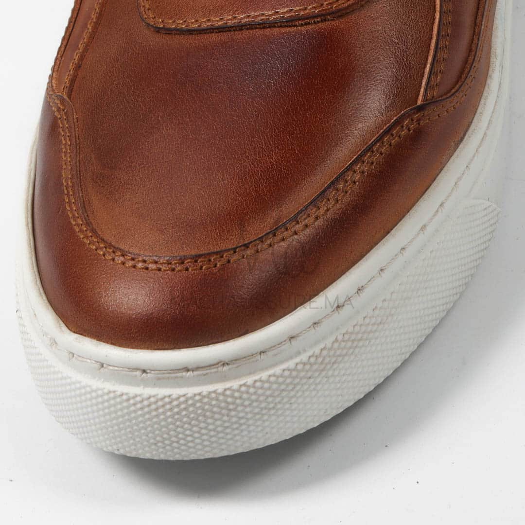Uliva - Chaussures de ville Hommes Cuir en Tabac.