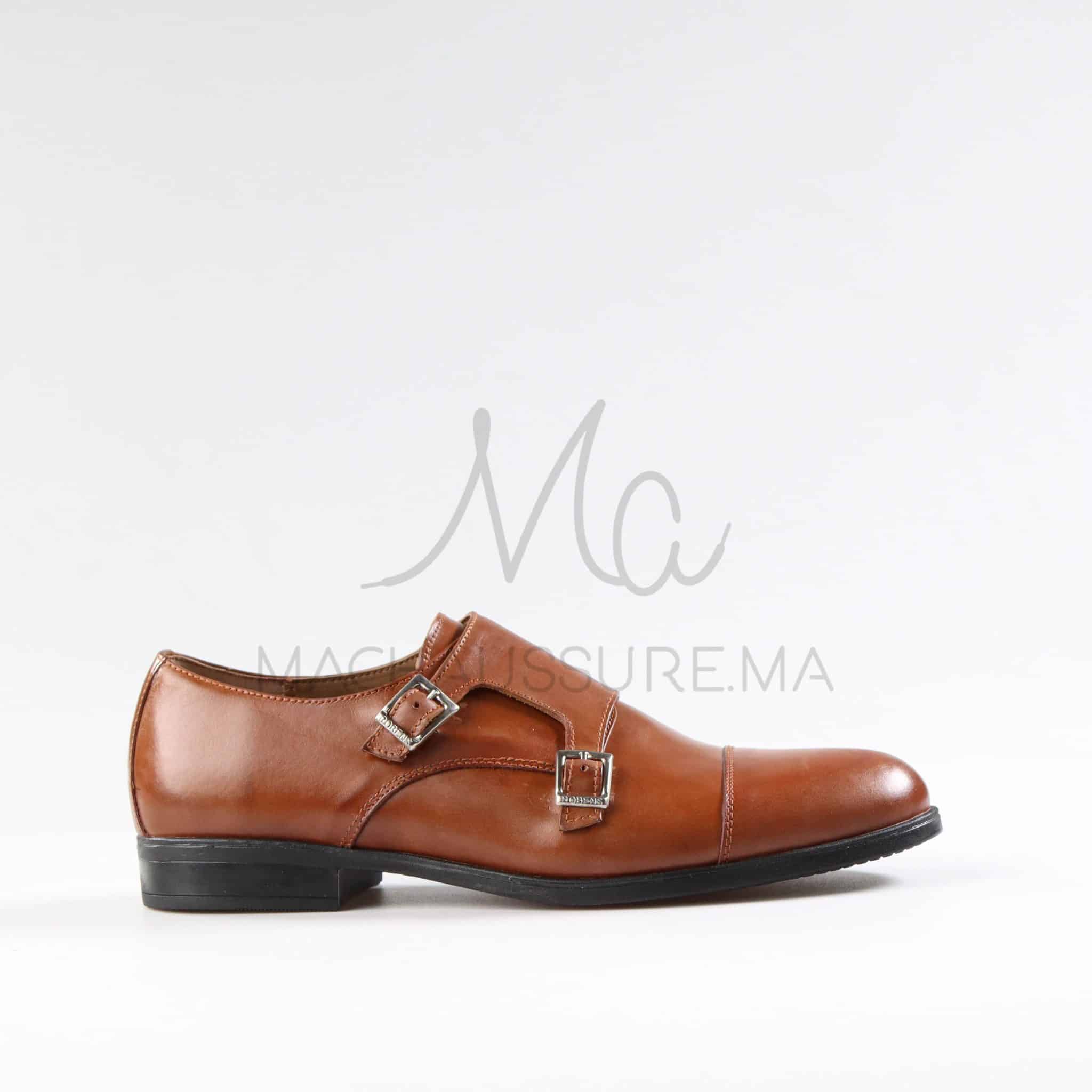 DUBLON - Chaussures de ville Hommes Cuir en Tabac clair.