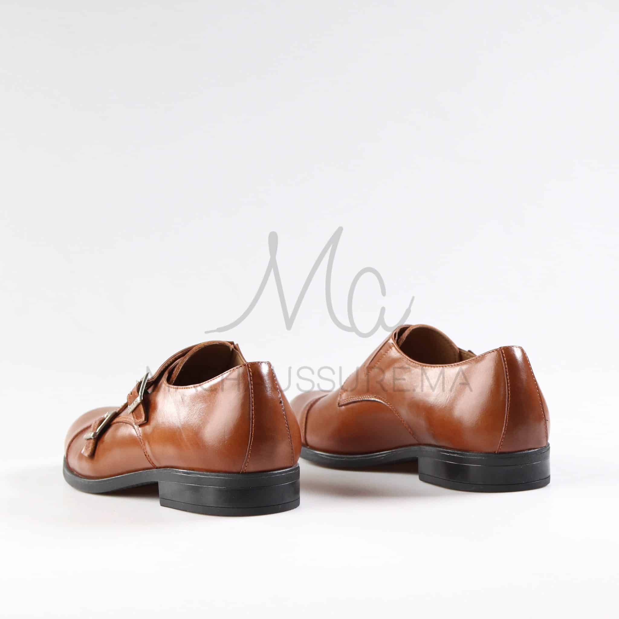 DUBLON - Chaussures de ville Hommes Cuir en Tabac clair.