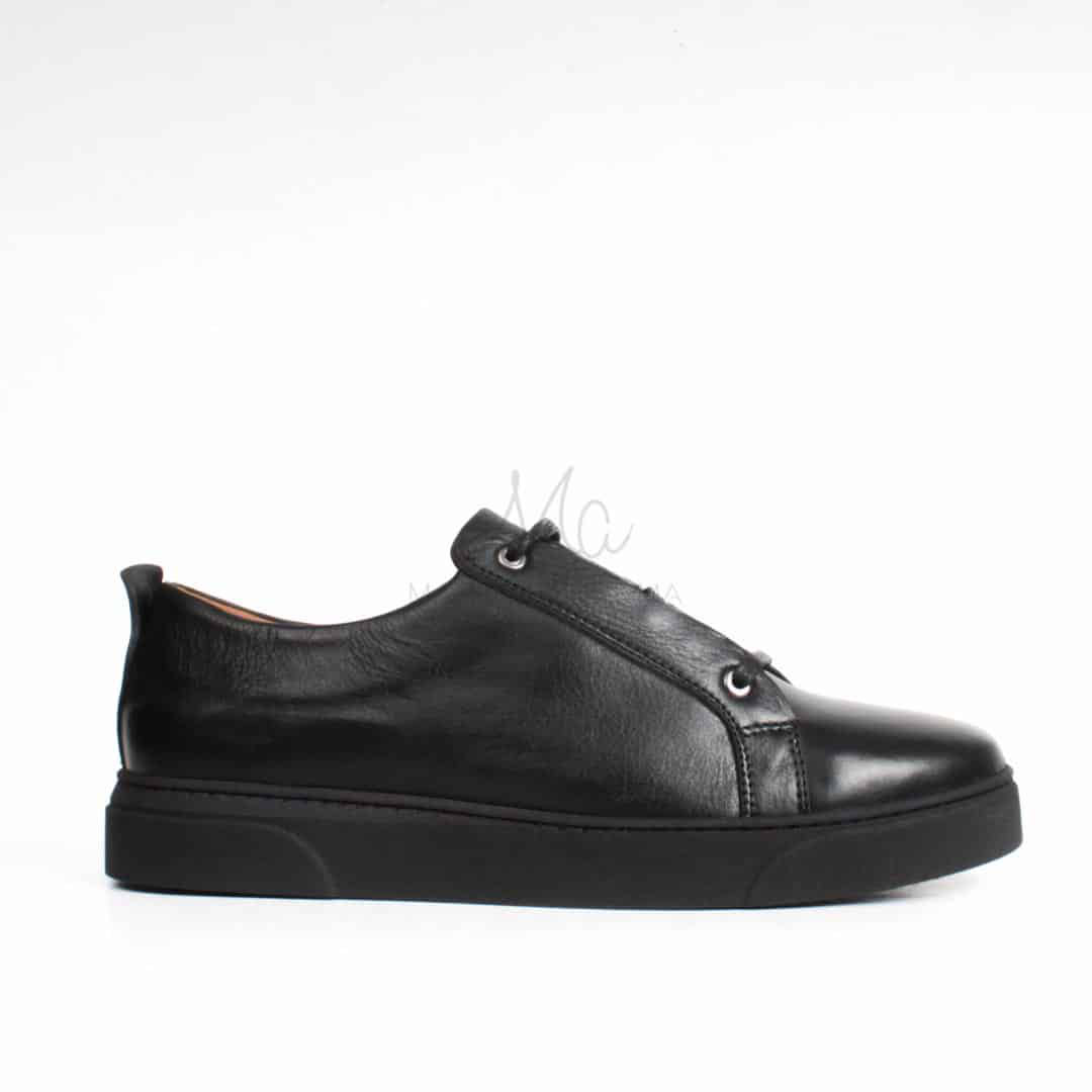 Ethan Baskets Basses en cuir - Noir.