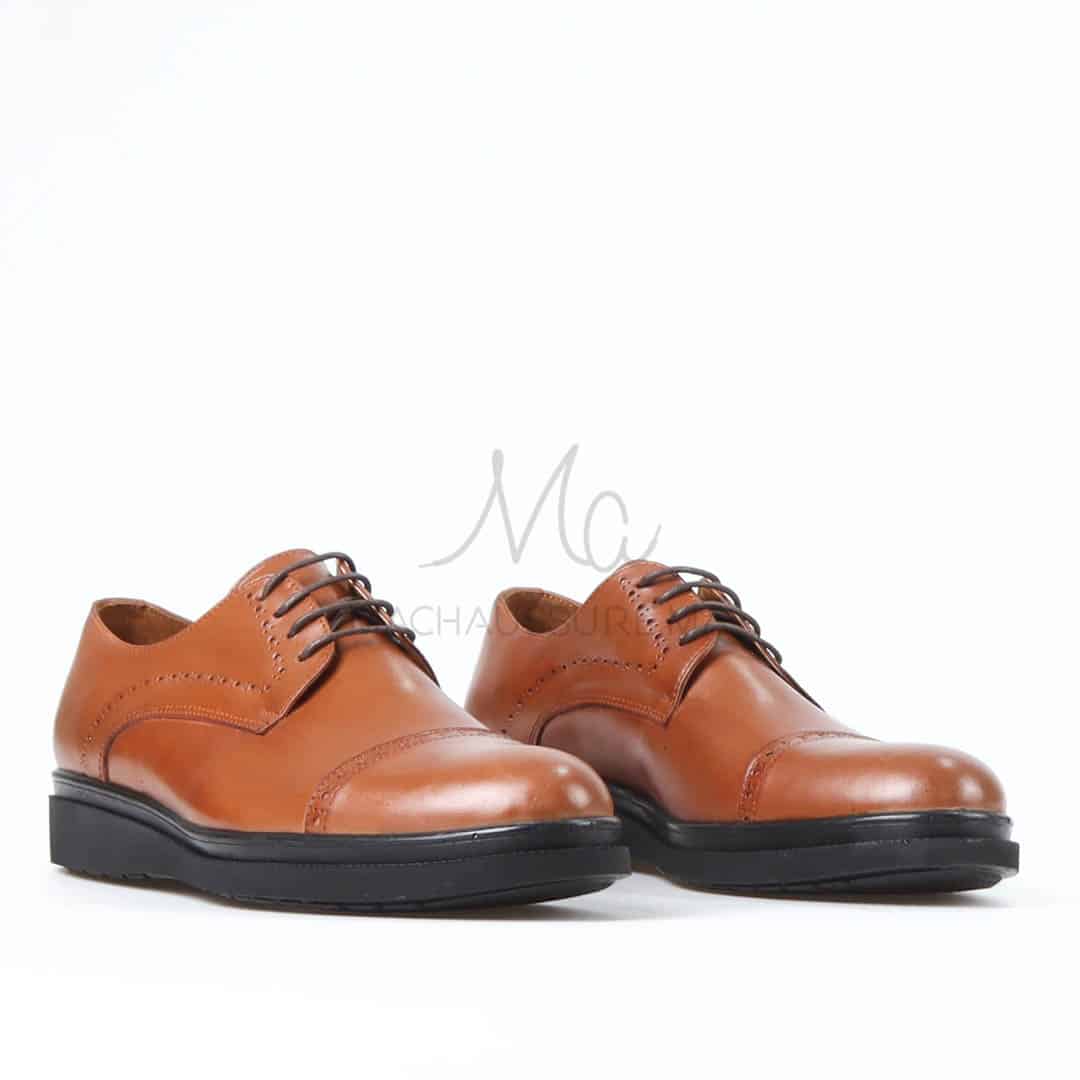 Urbany - Chaussures de ville 100% Cuir – Tabac clair.